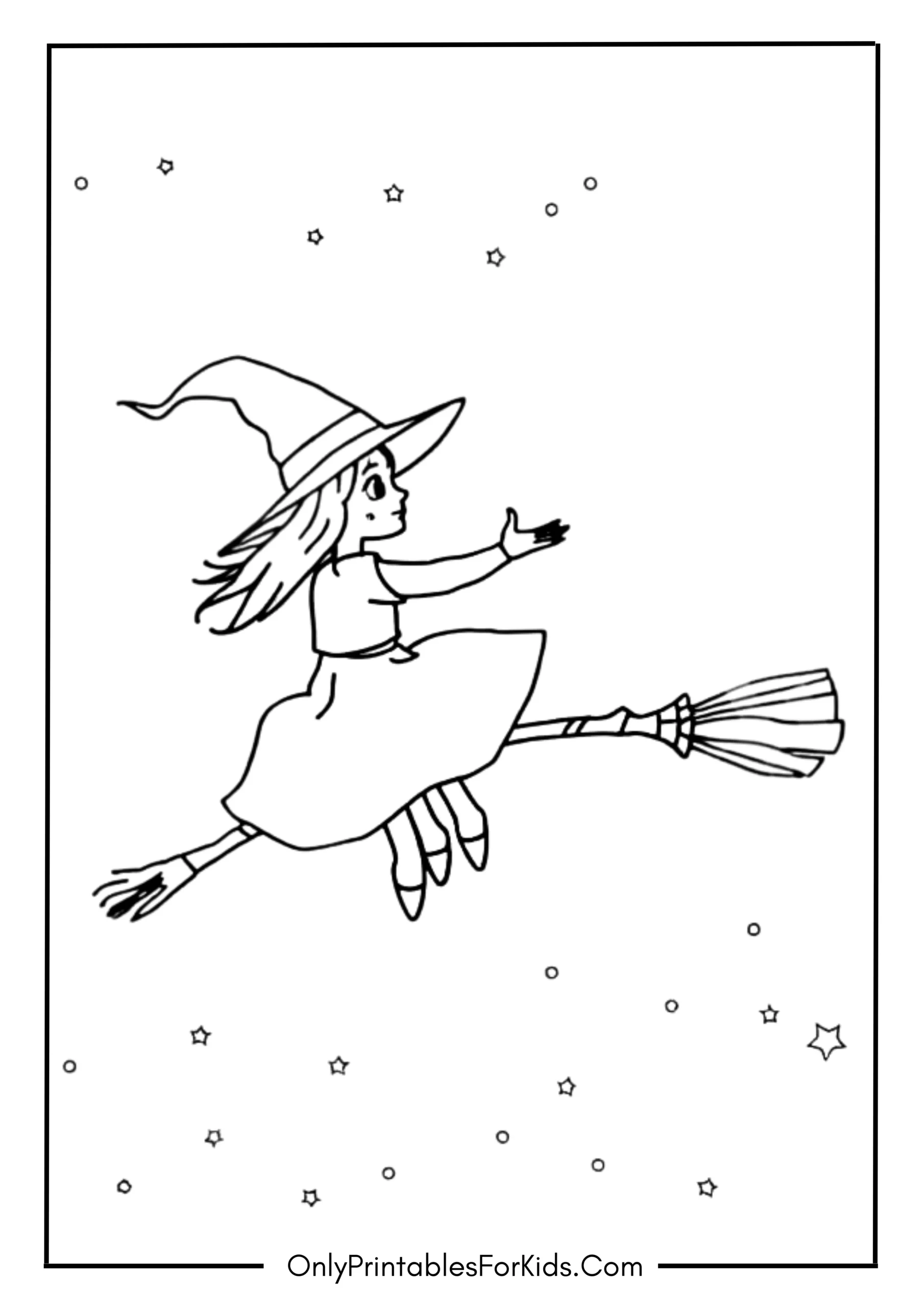 Halloween Witch Coloring Page