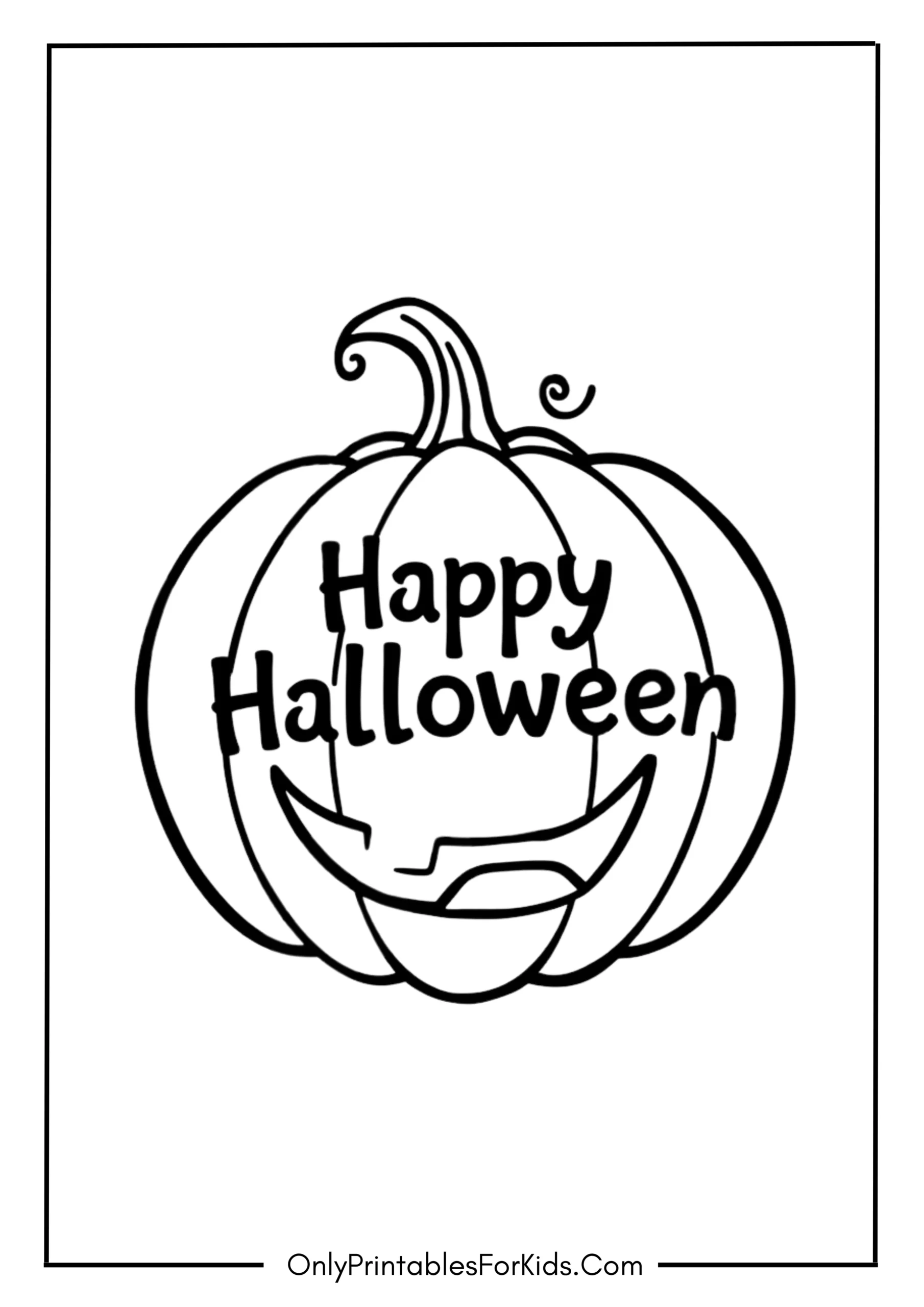 Happy Halloween Coloring Page