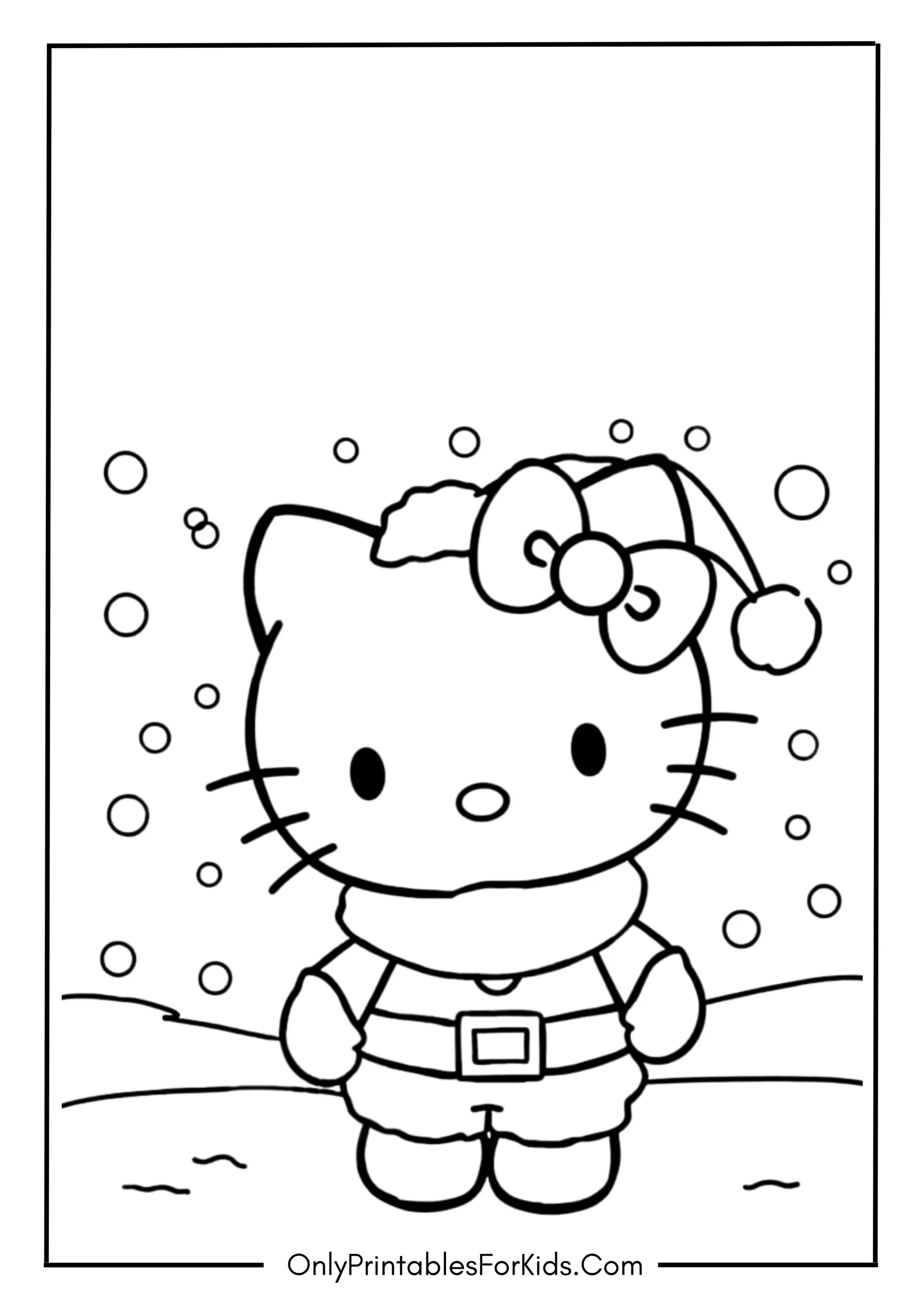 Hello Kitty Christmas Coloring Pages