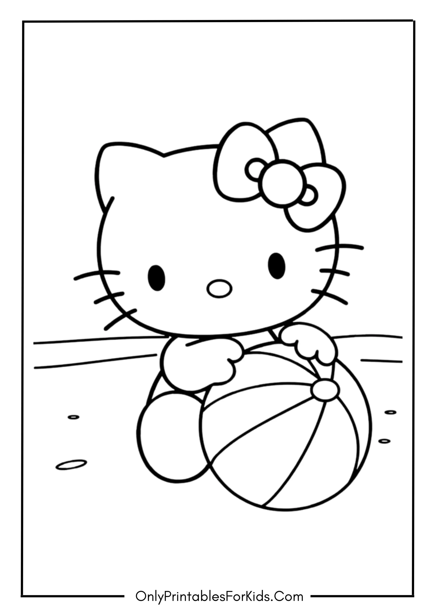 Hello Kitty with a Beach Ball