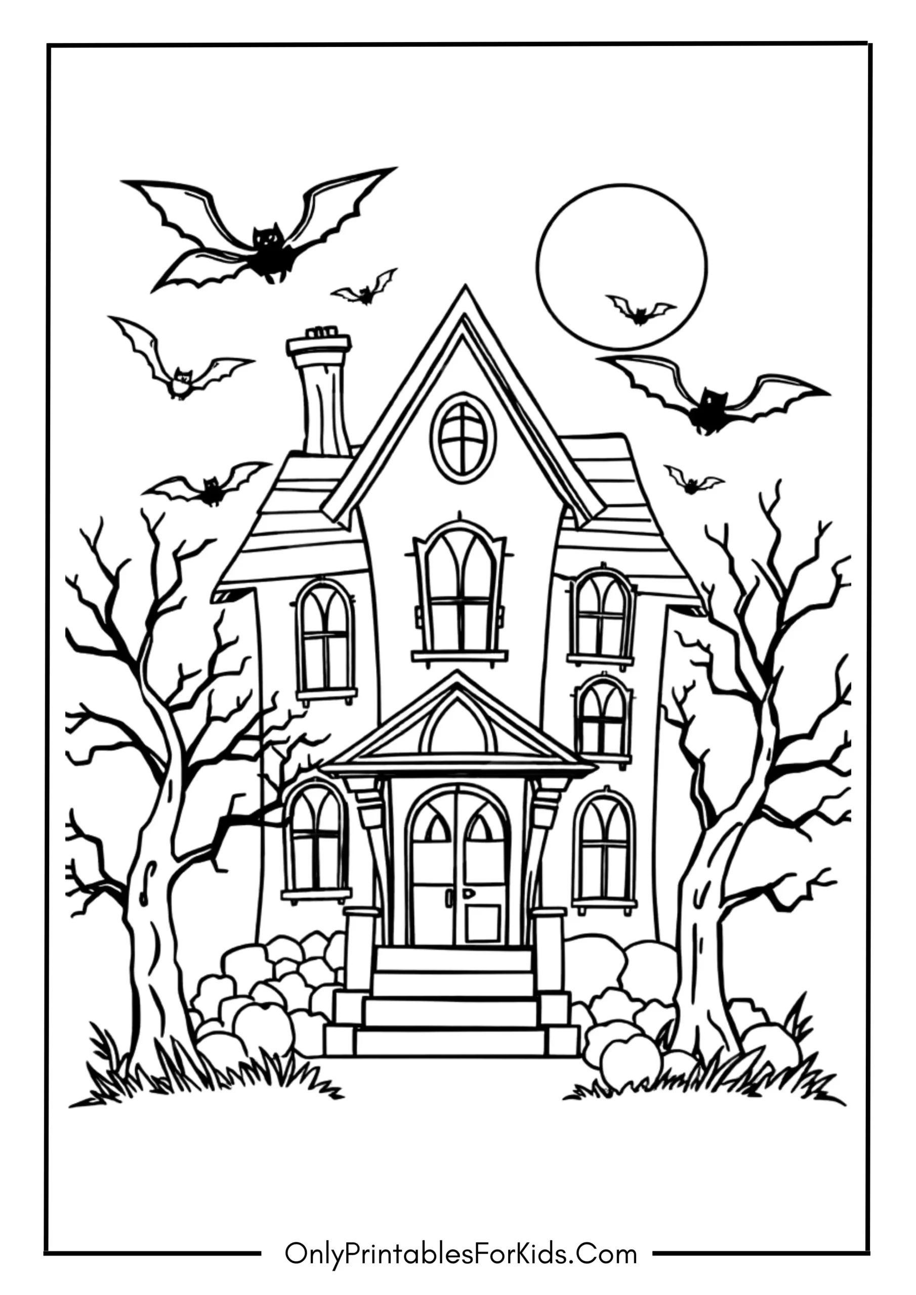 House with Flying Bats scaled