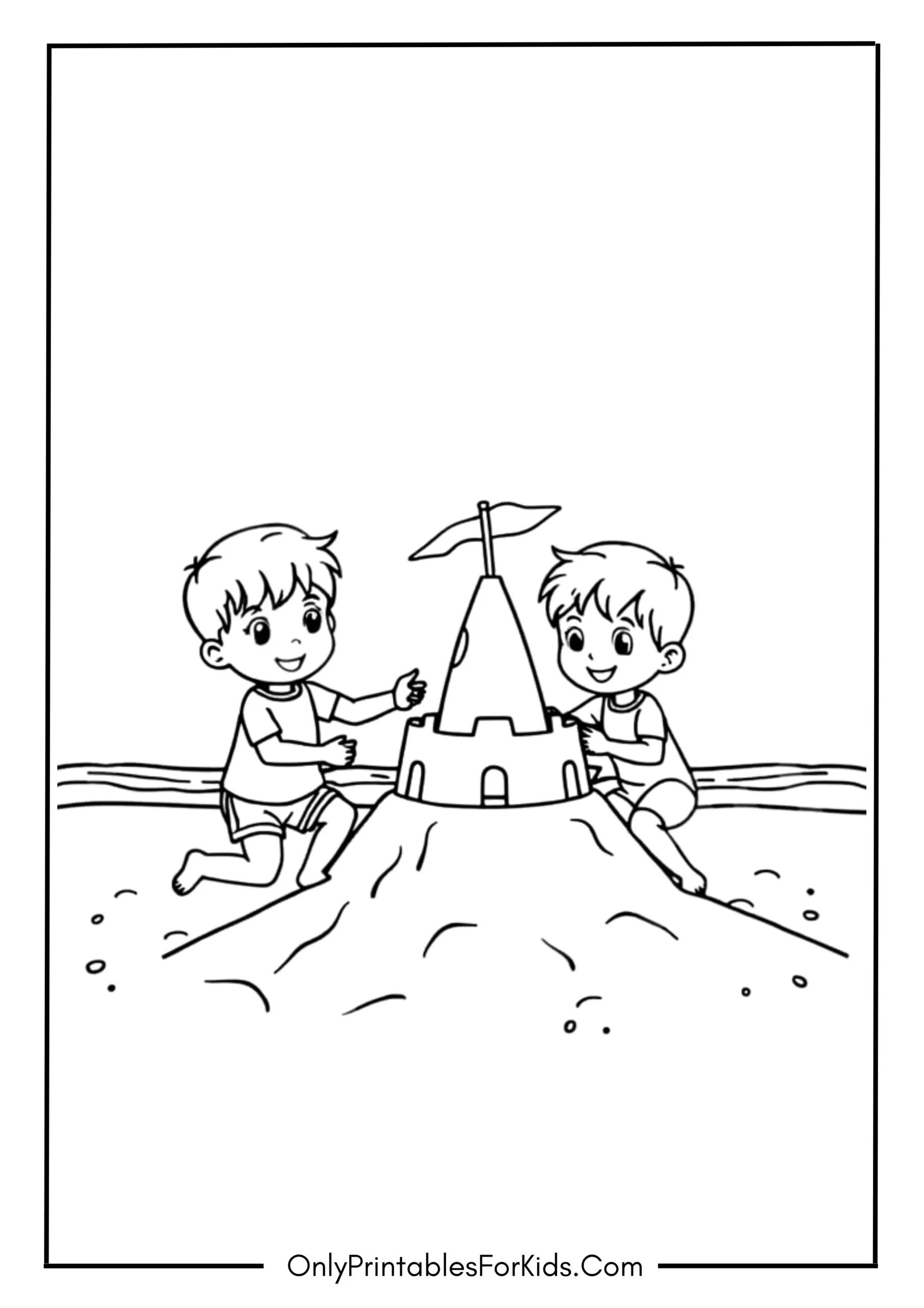 Kids Building Sandcastles