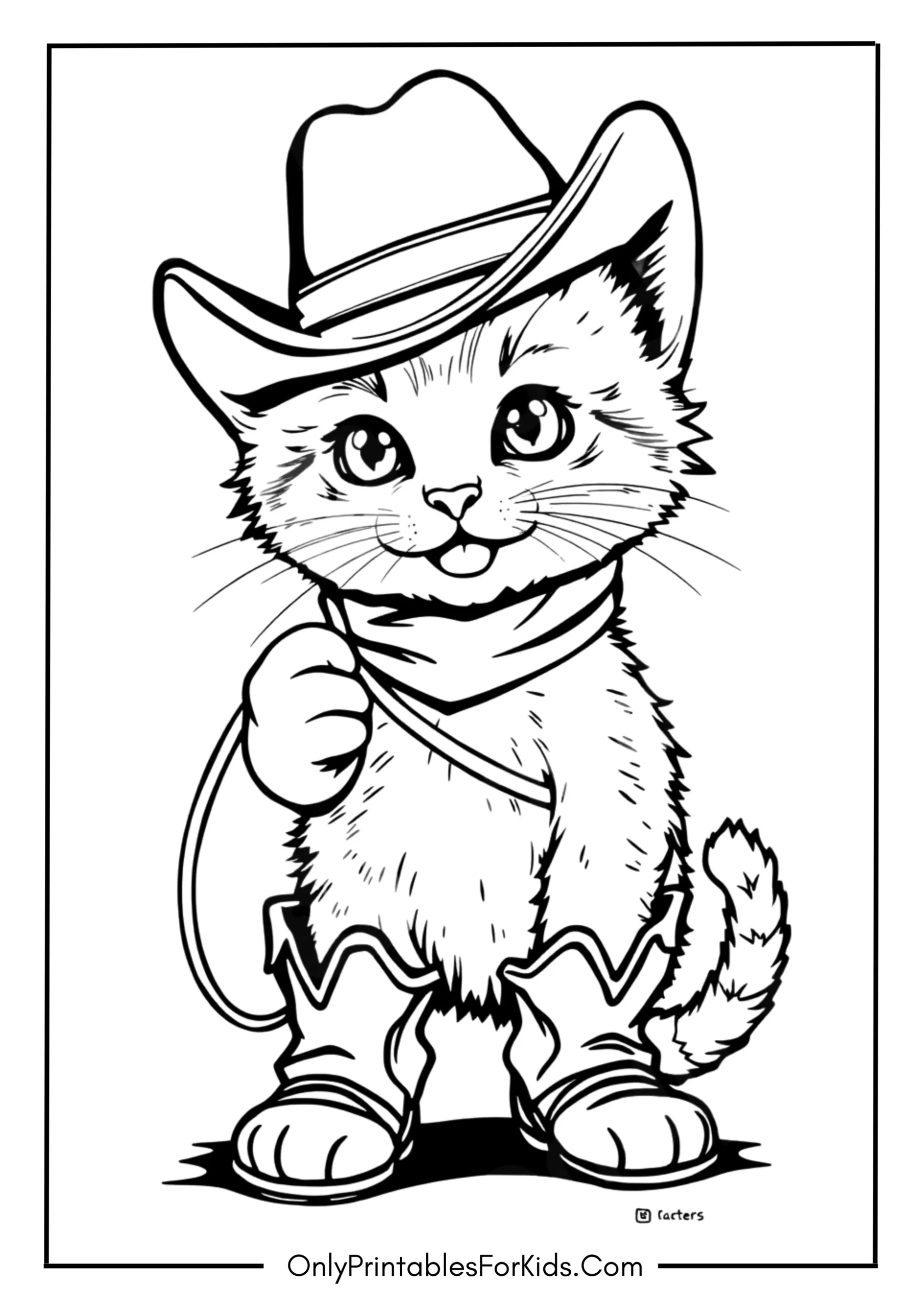 Kitten Dressed as a Cowboy on a Wild Adventure
