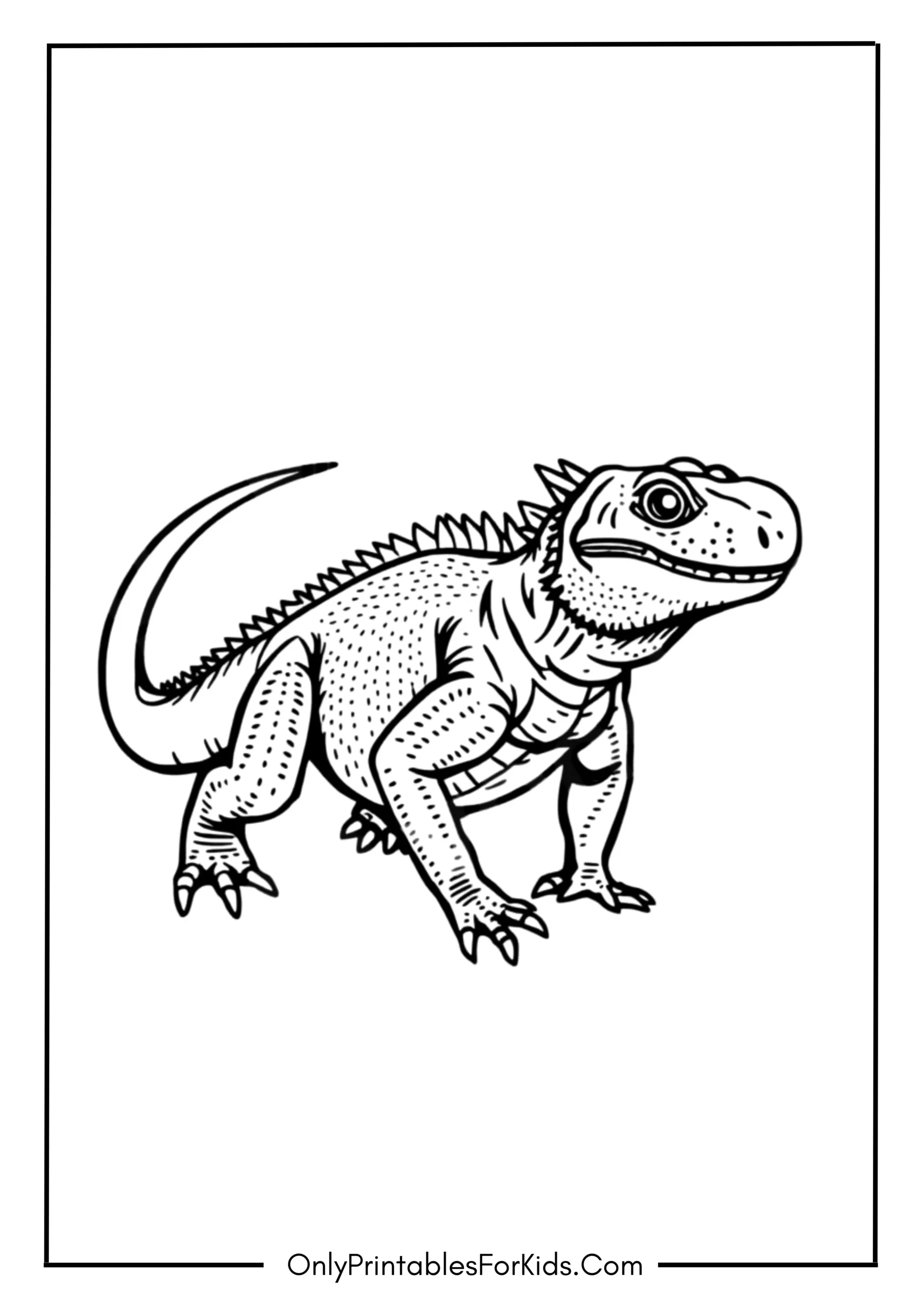 Komodo Dragon Coloring Page