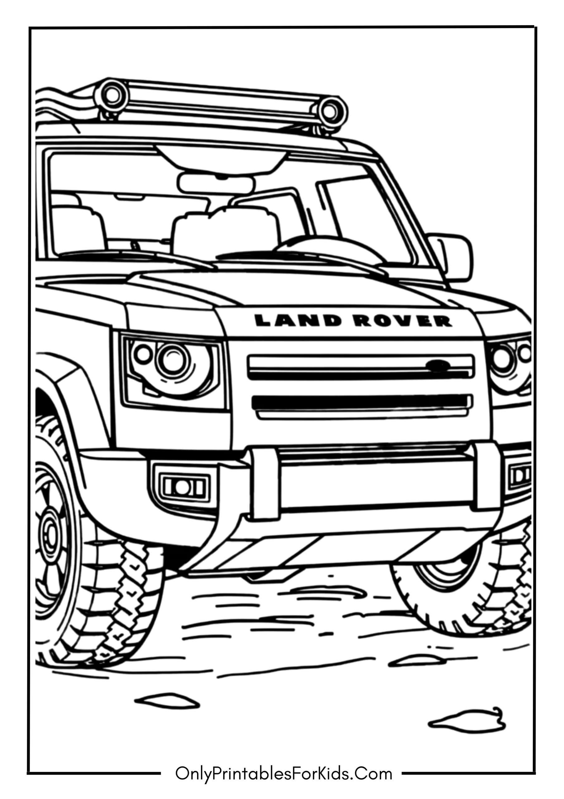 Land Rover Coloring Page