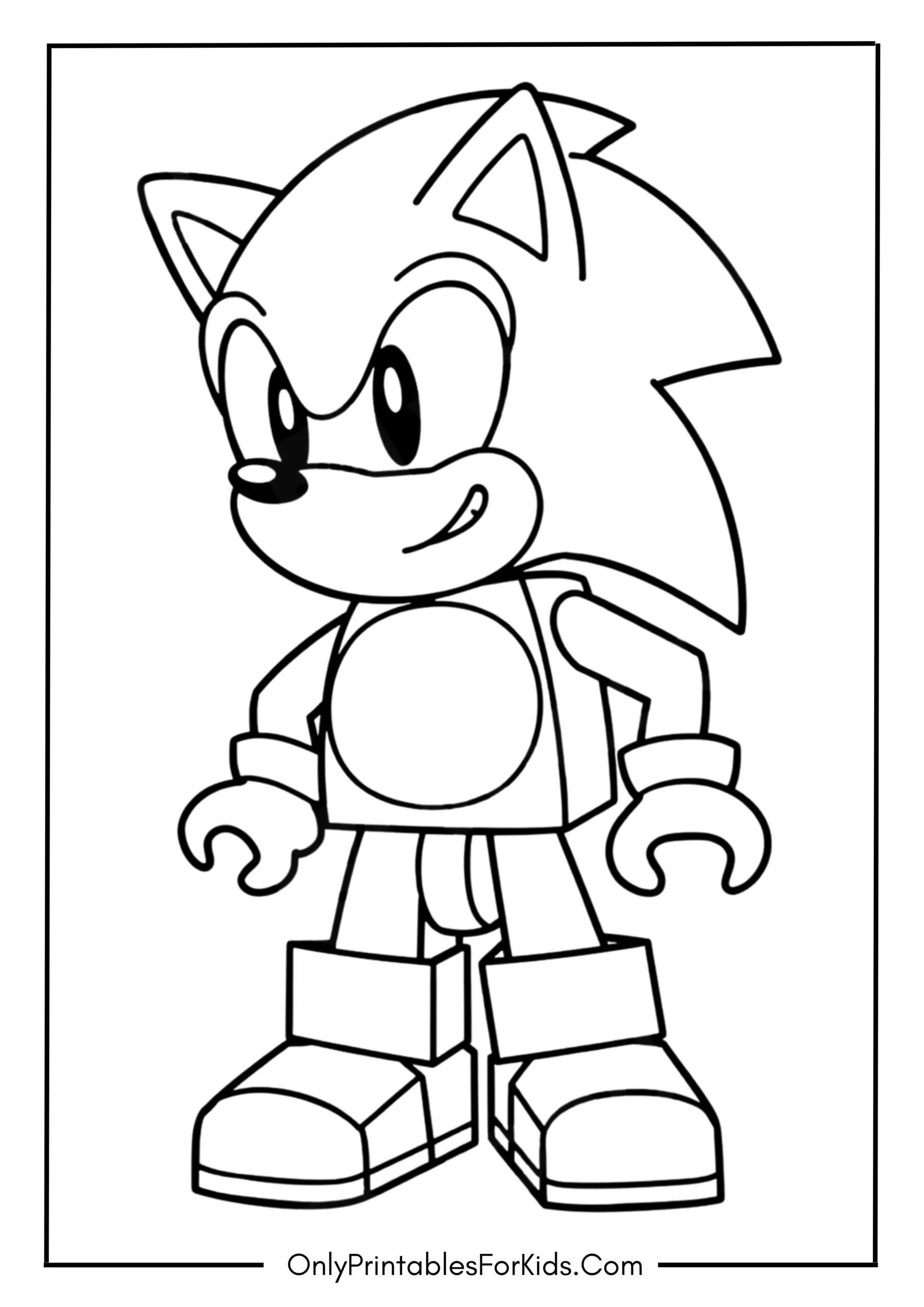 Lego Sonic Coloring Page