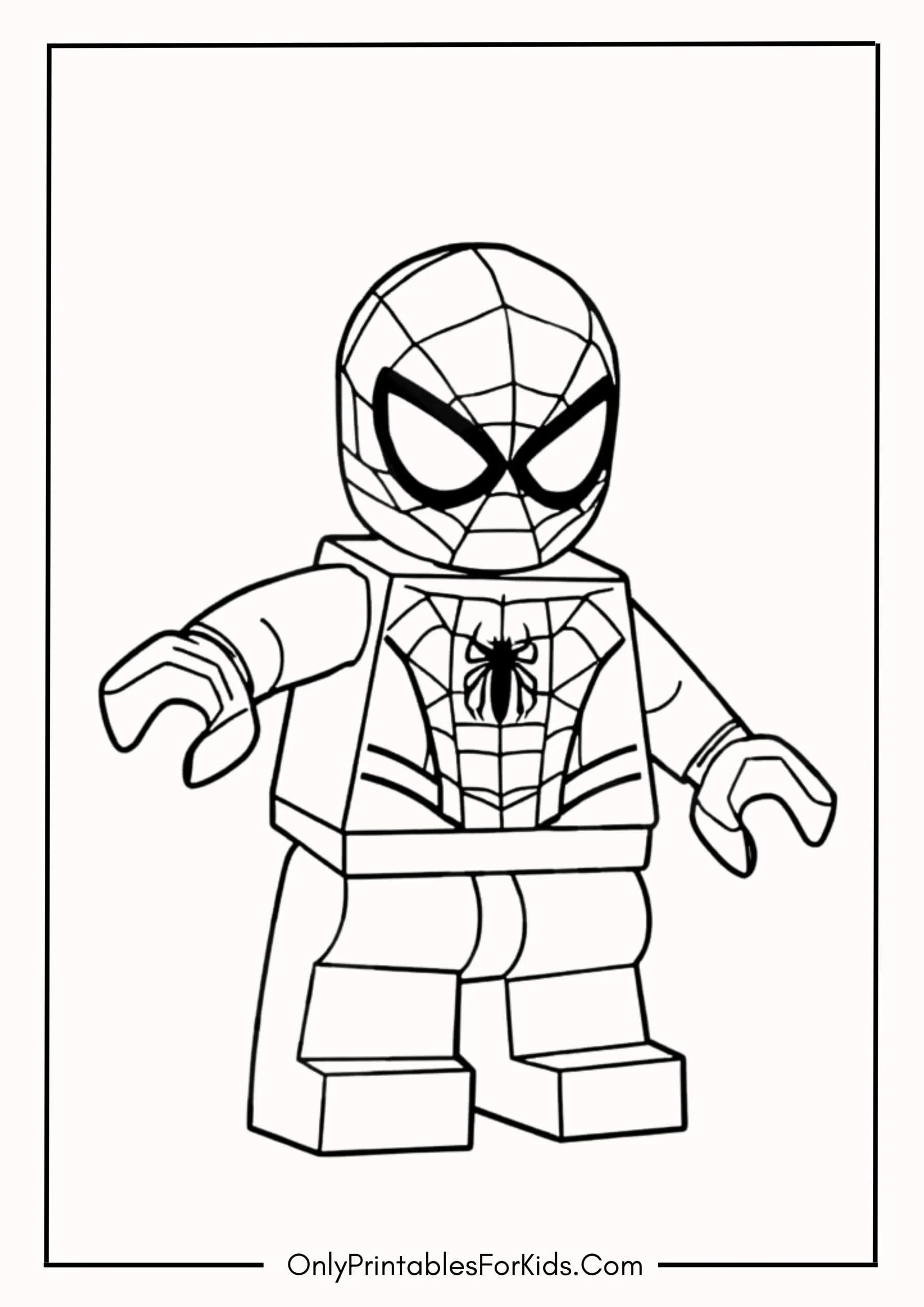Lego Spider-Man Coloring Page