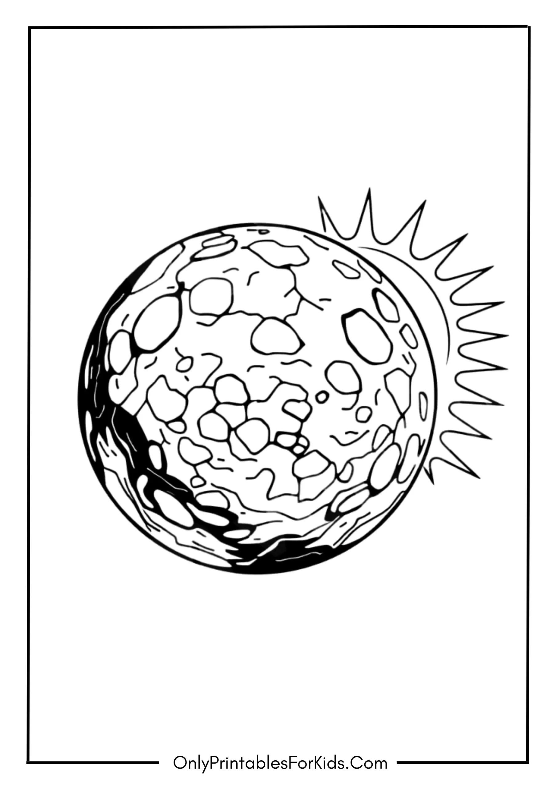 Mercury Planet Coloring Page scaled