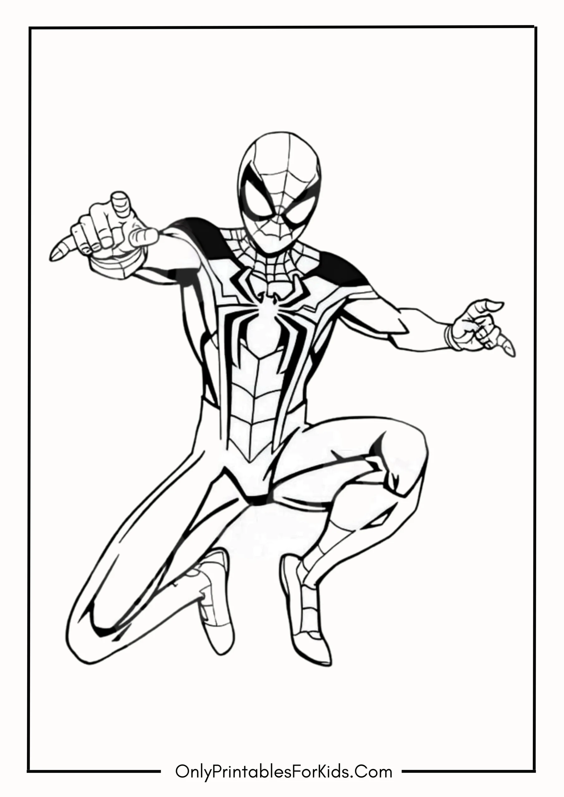 Miles Morales Spider-Man Coloring Page