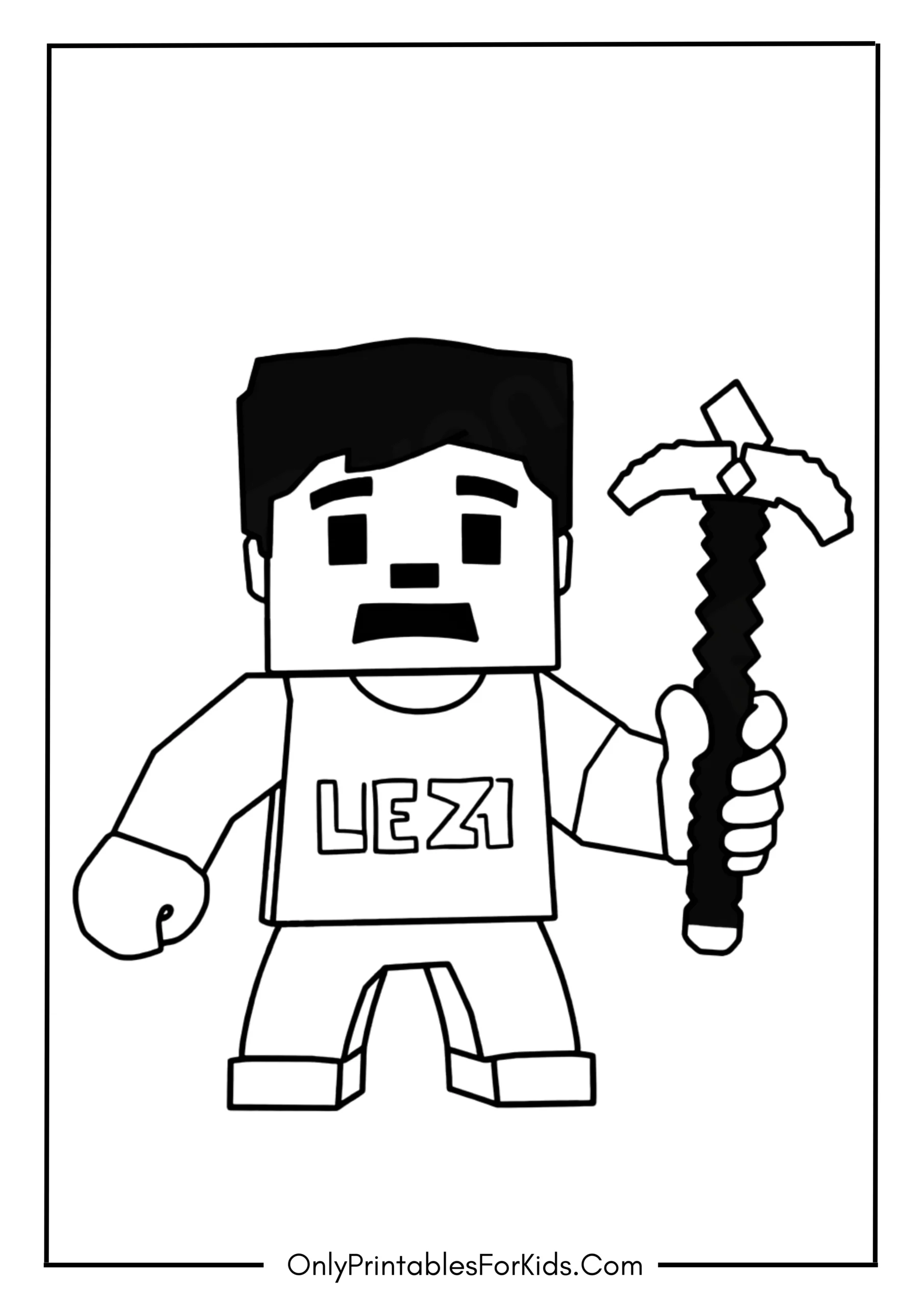 Minecraft Alex Coloring Page