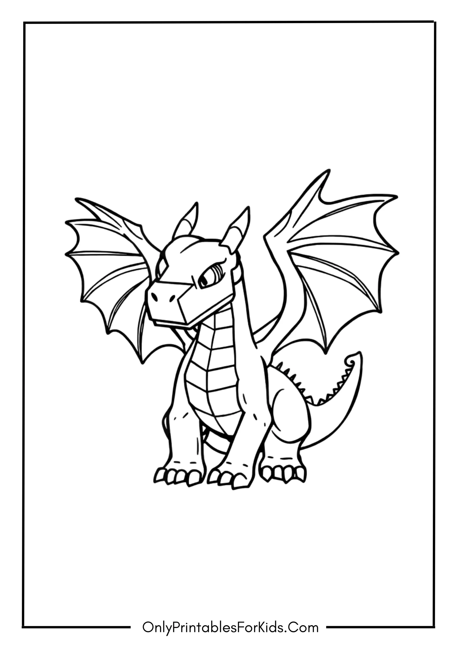 Minecraft Ender Dragon Coloring Page
