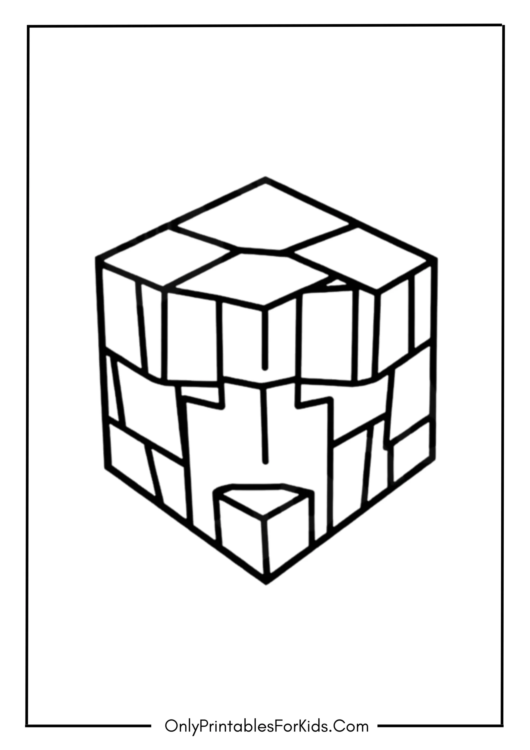 Minecraft Logo Coloring Page