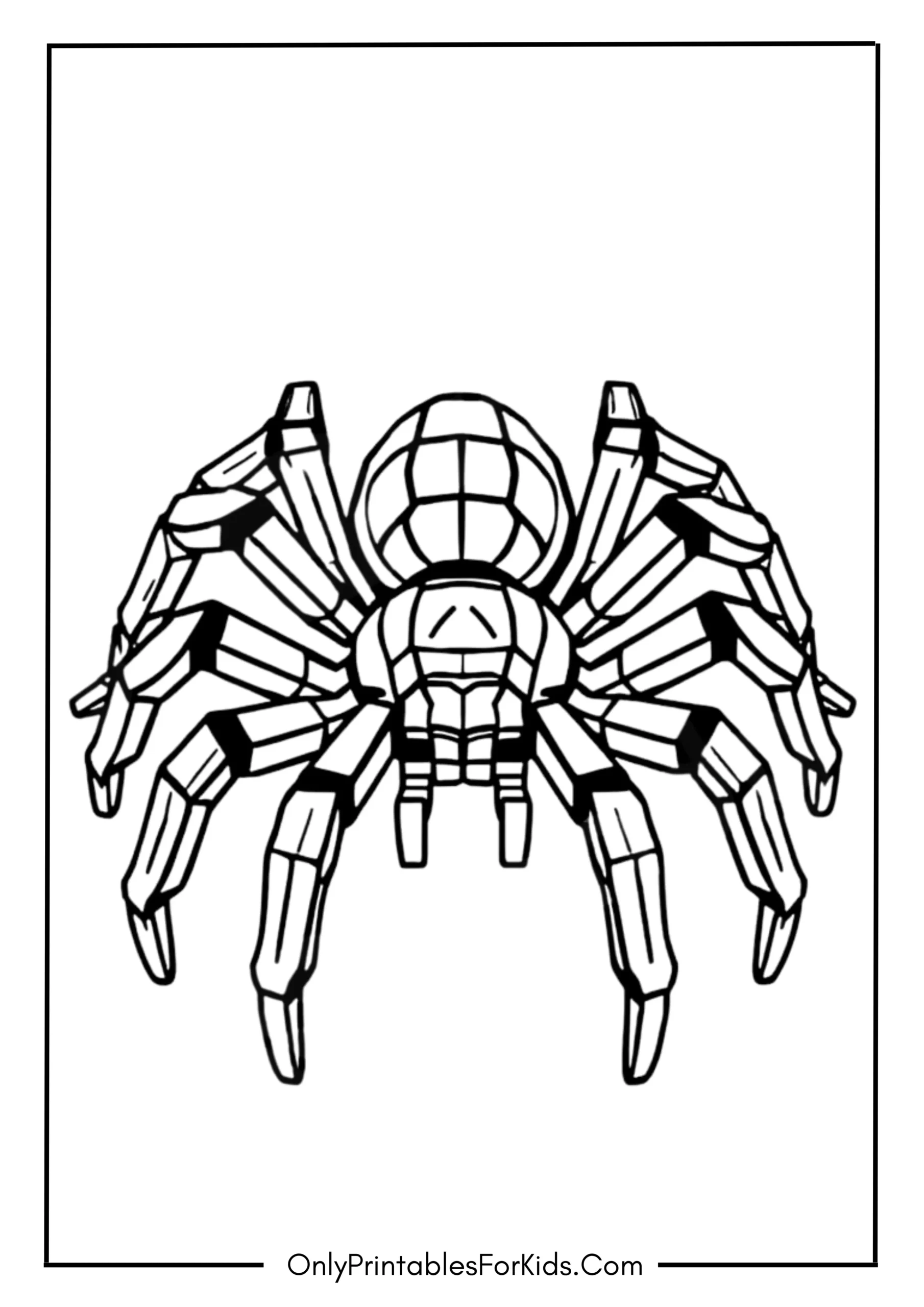 Minecraft Spider Coloring Page