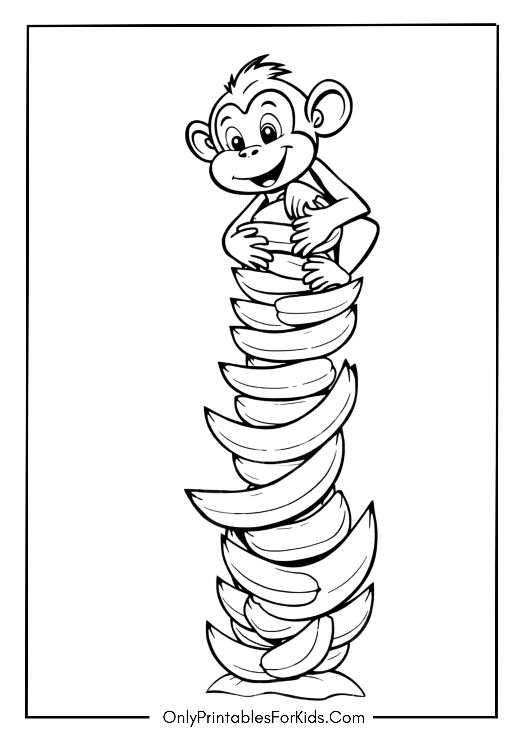 Monkey Building a Banana Tower