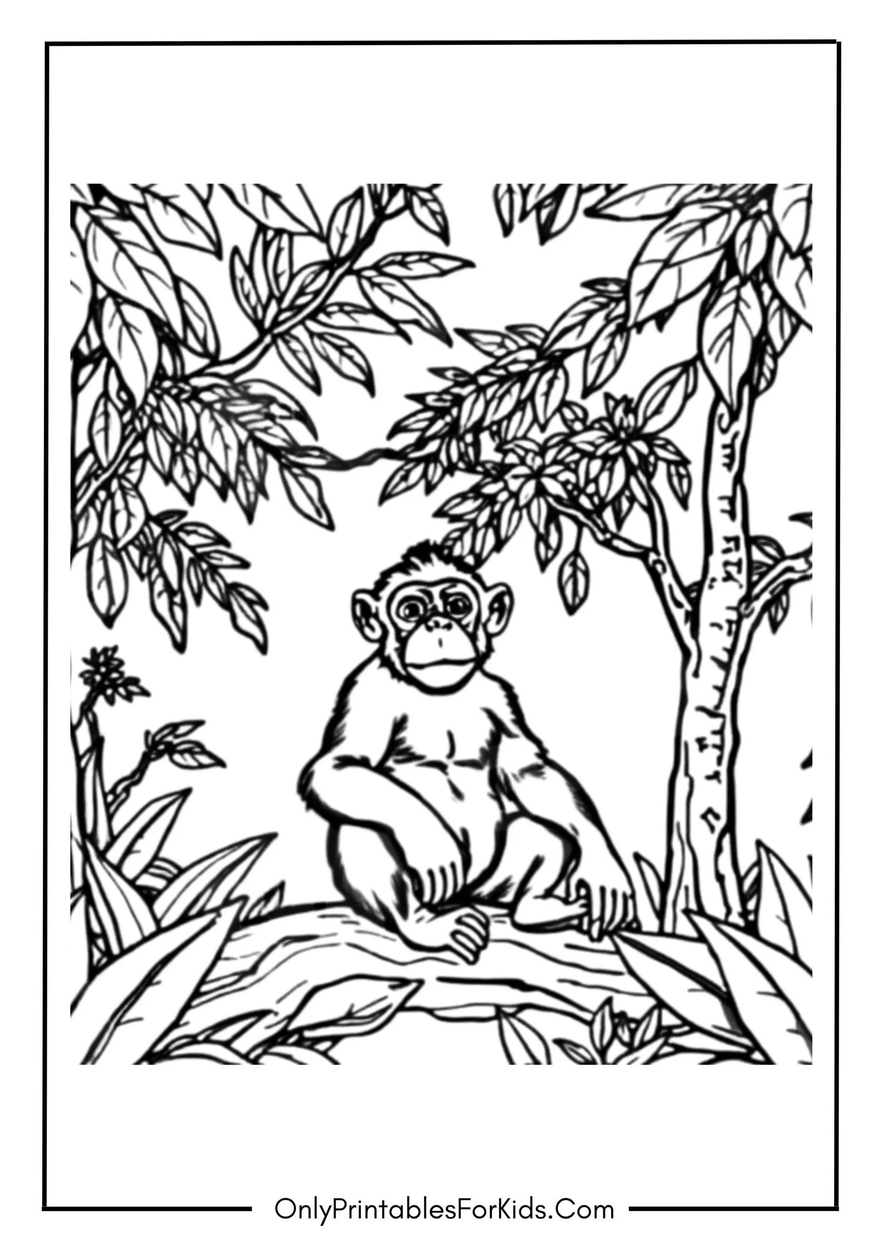 Monkey Enjoying a Jungle Breeze