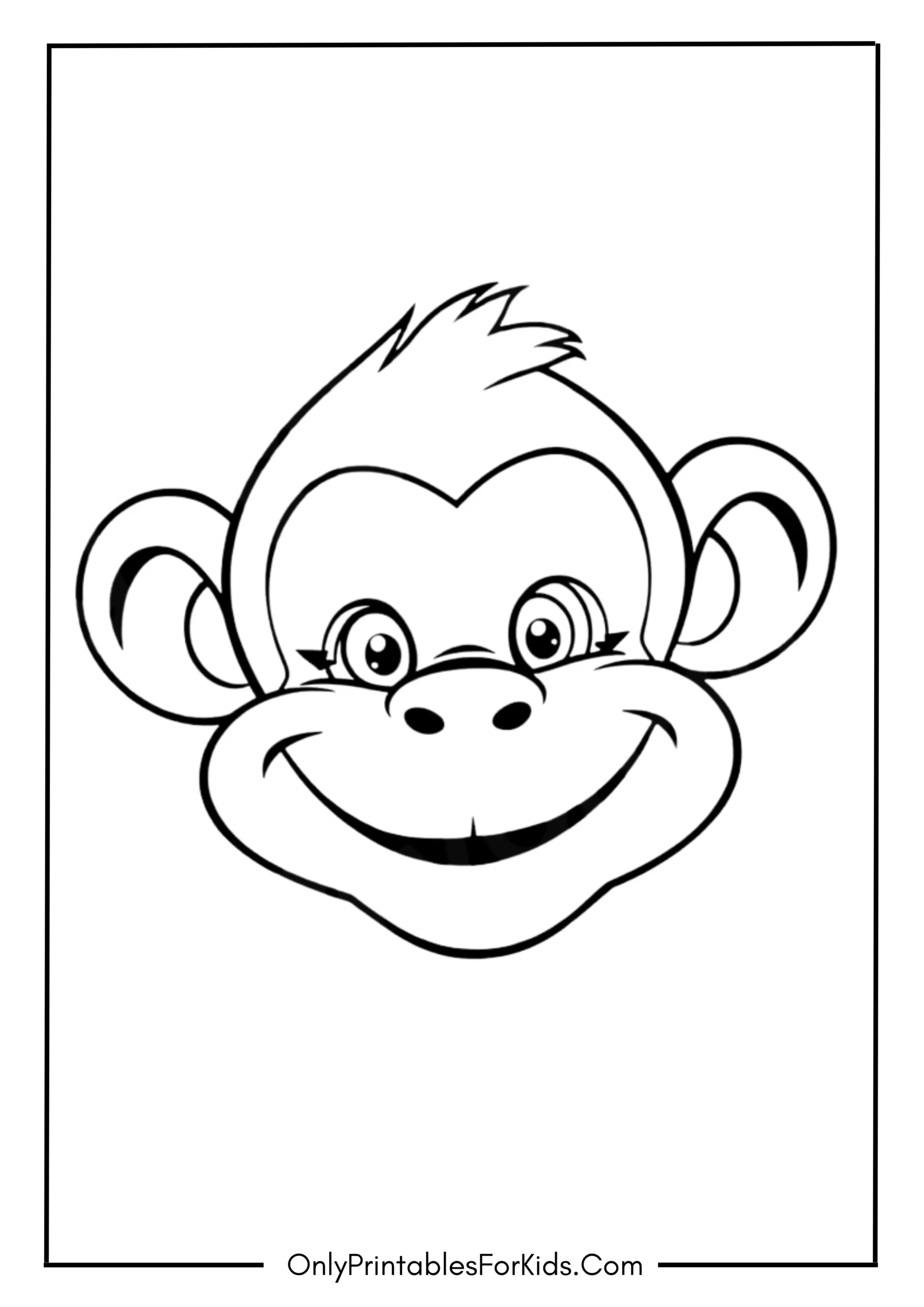 Monkey Head with a Mischievous Grin