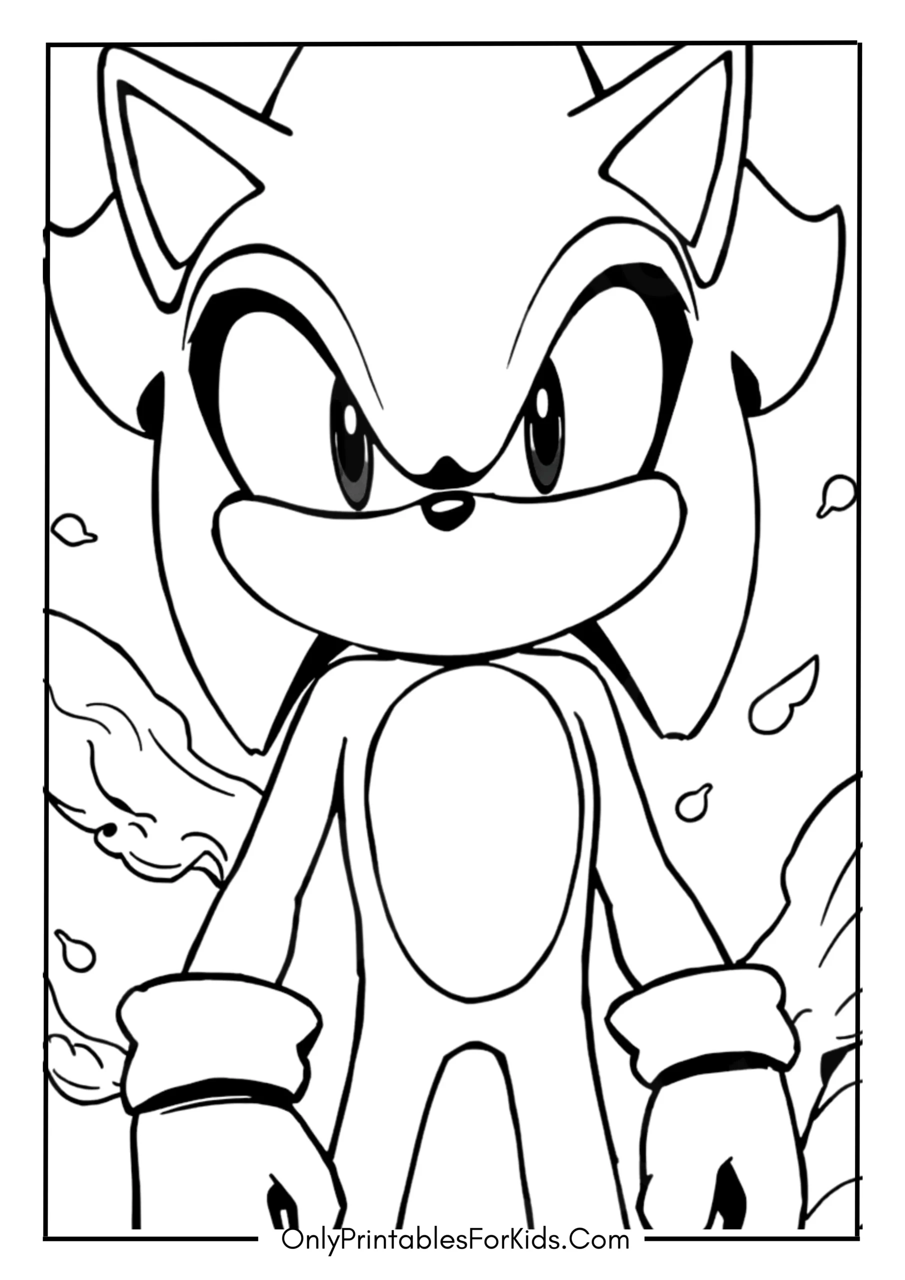 Movie Sonic Coloring Page
