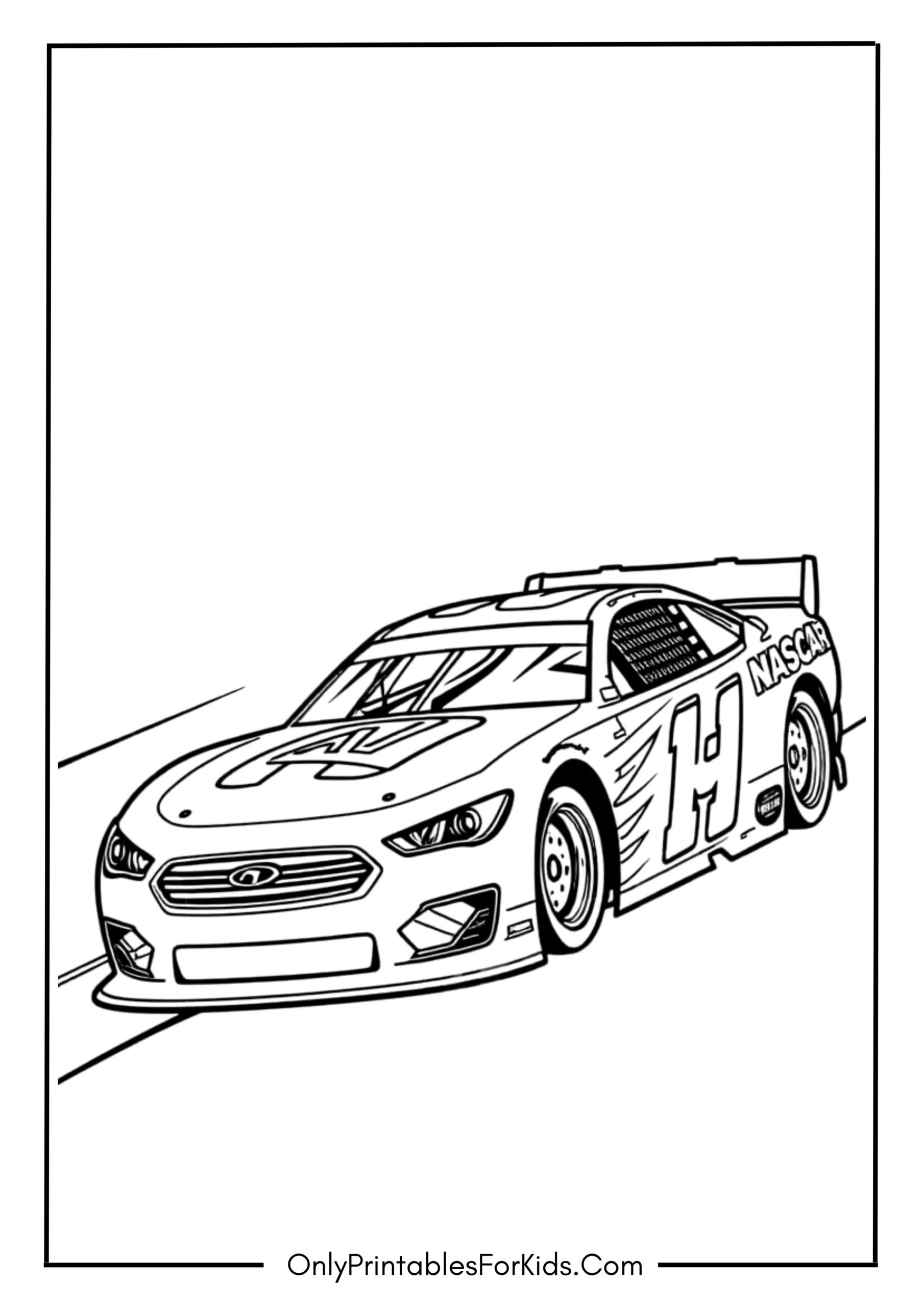 Nascar Coloring Page