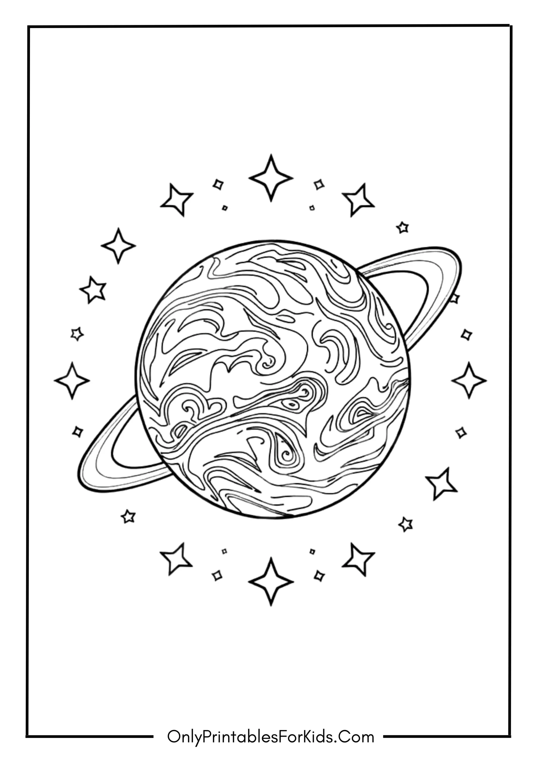 Planet Venus Coloring Page scaled