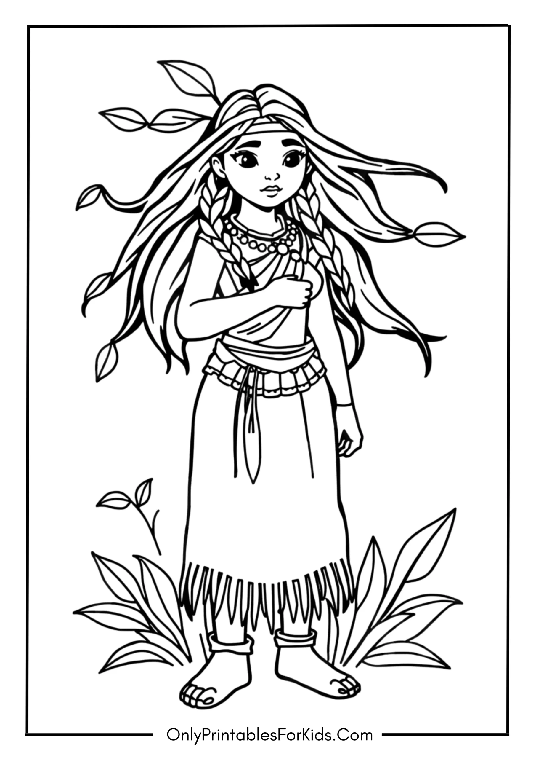 Pocahontas Coloring Page scaled