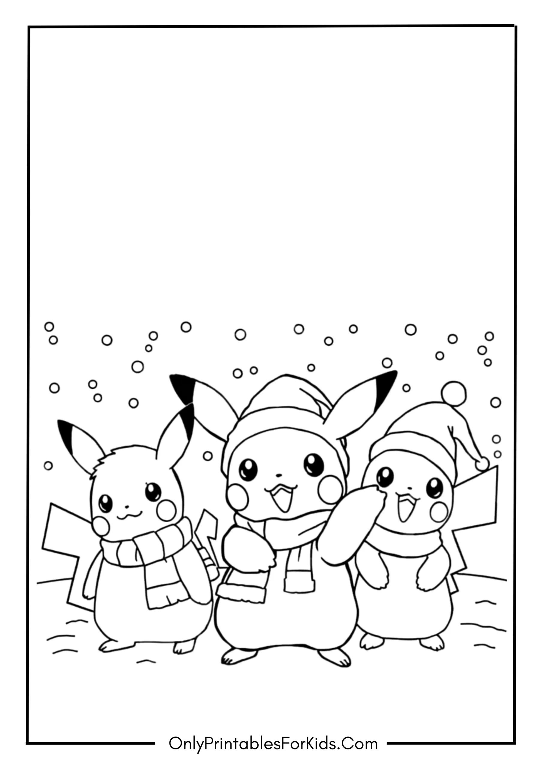 Pokemon Christmas Coloring Pages