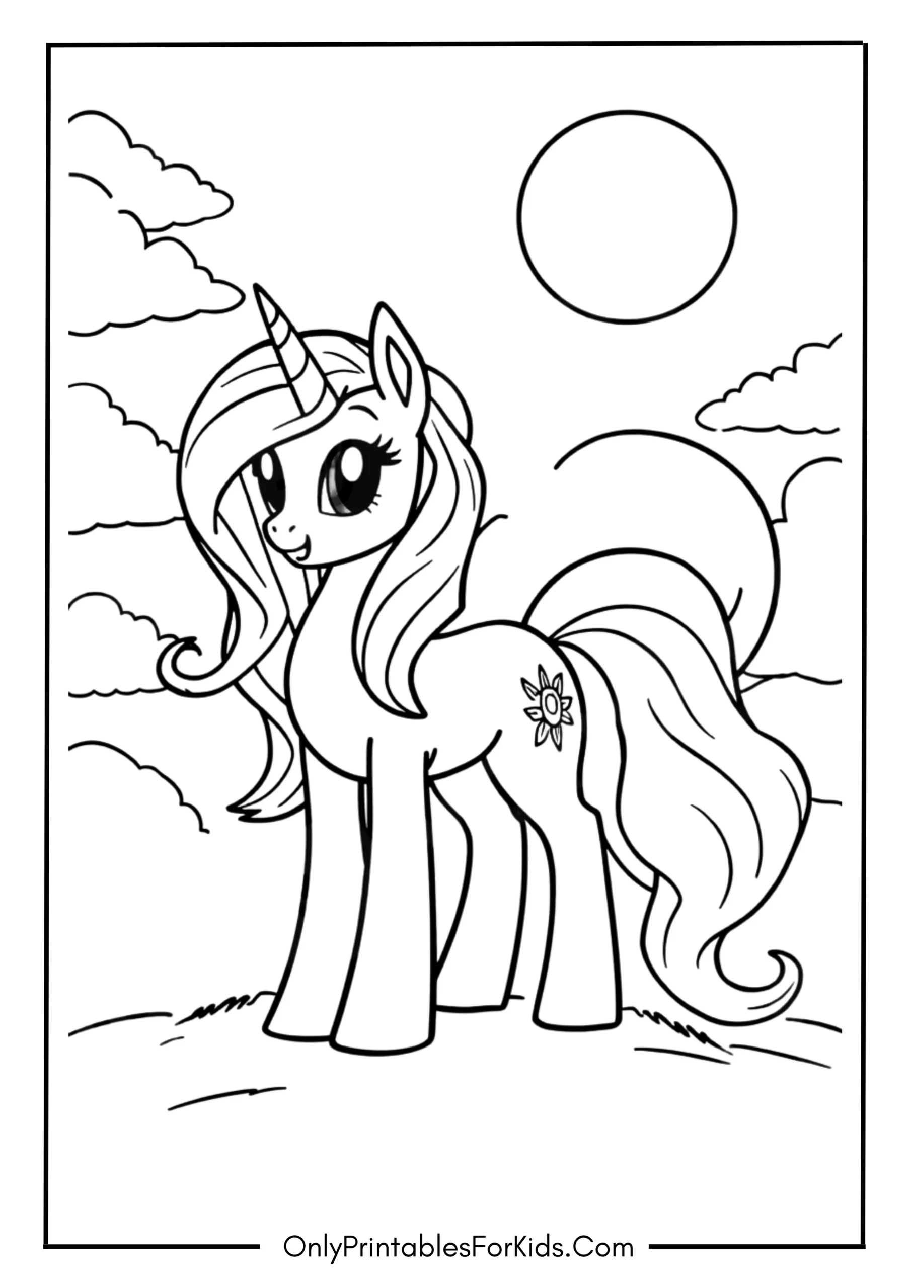 Princess Celestia Coloring Page scaled
