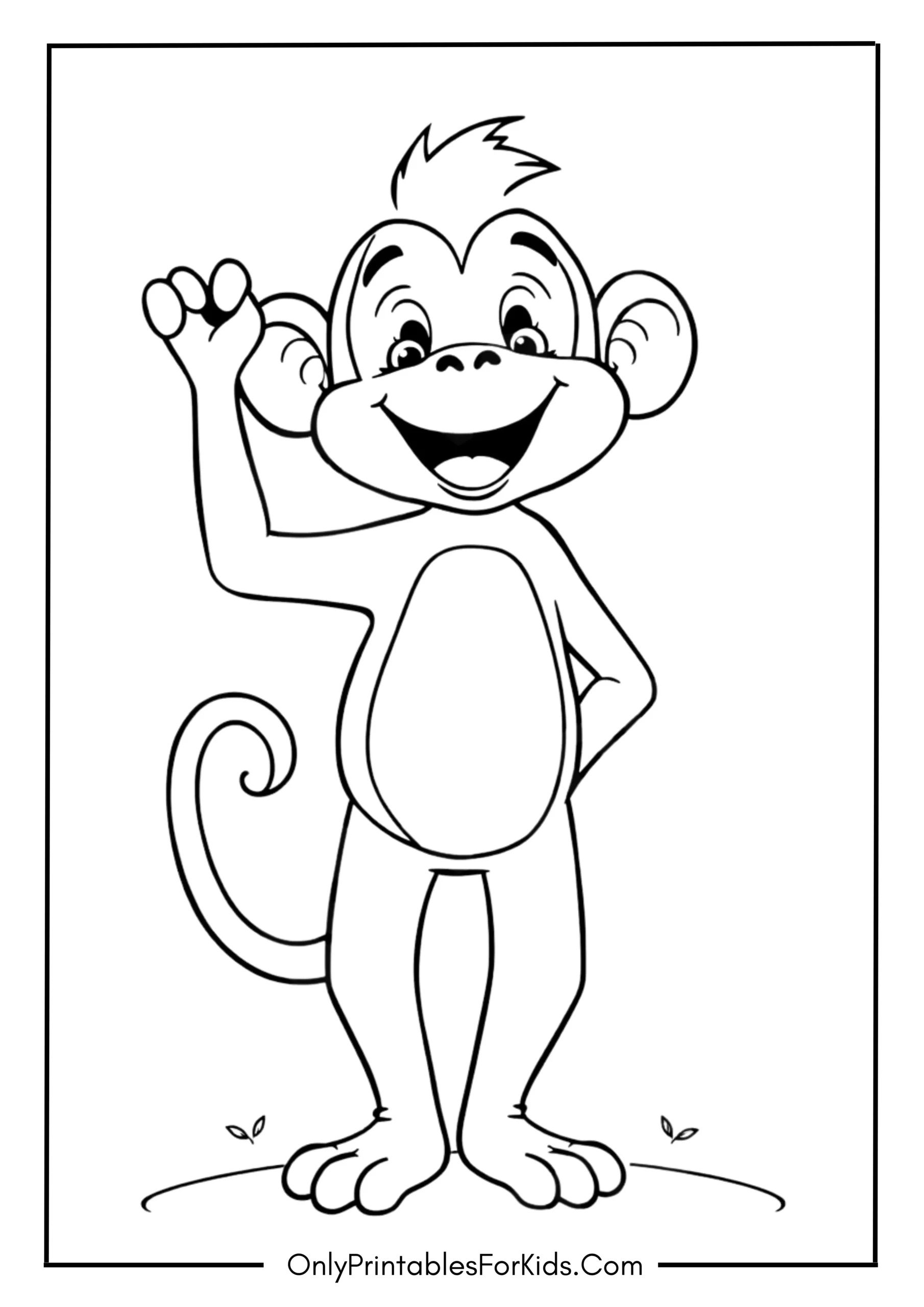 Proud Monkey Standing Tall