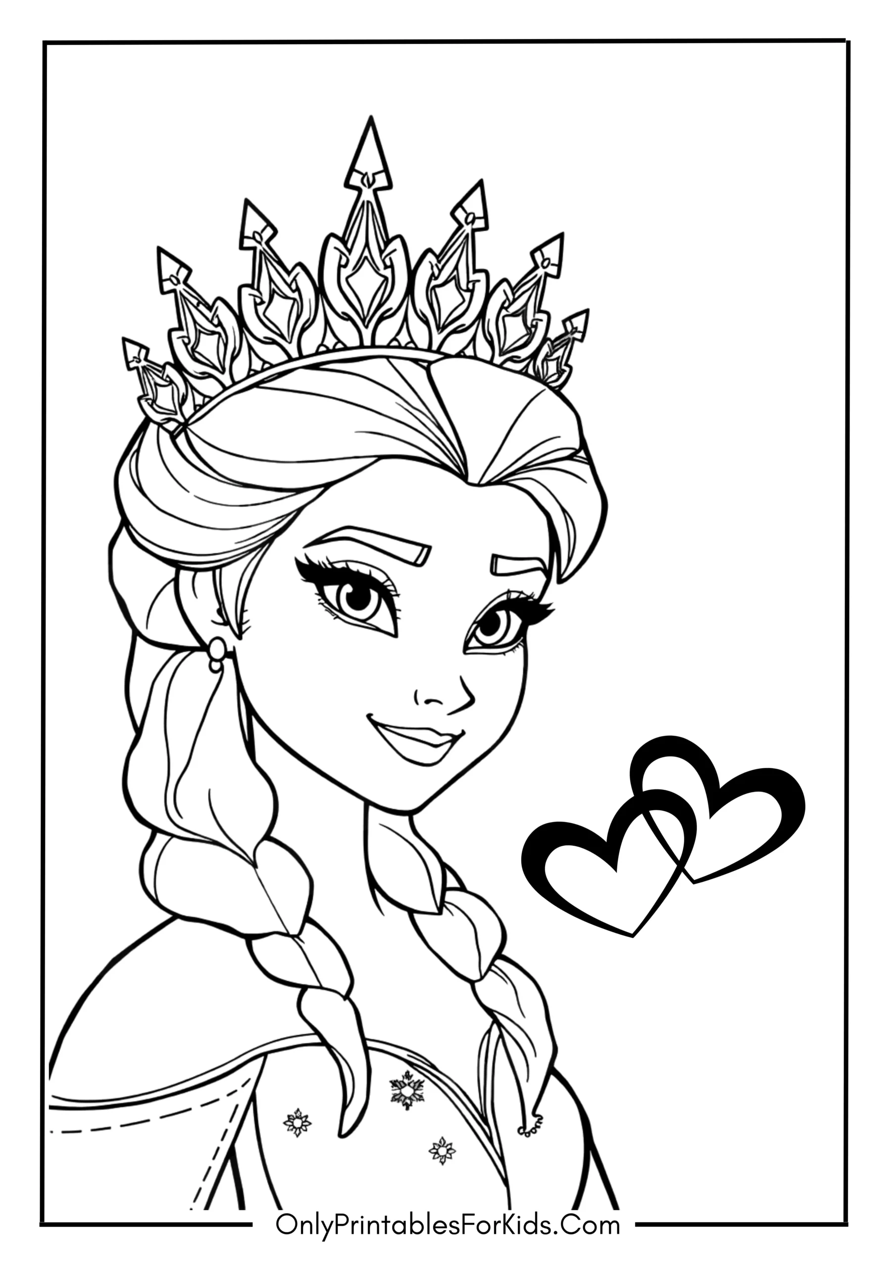 Queen Elsa Wearing Her Beautiful Ice Crown