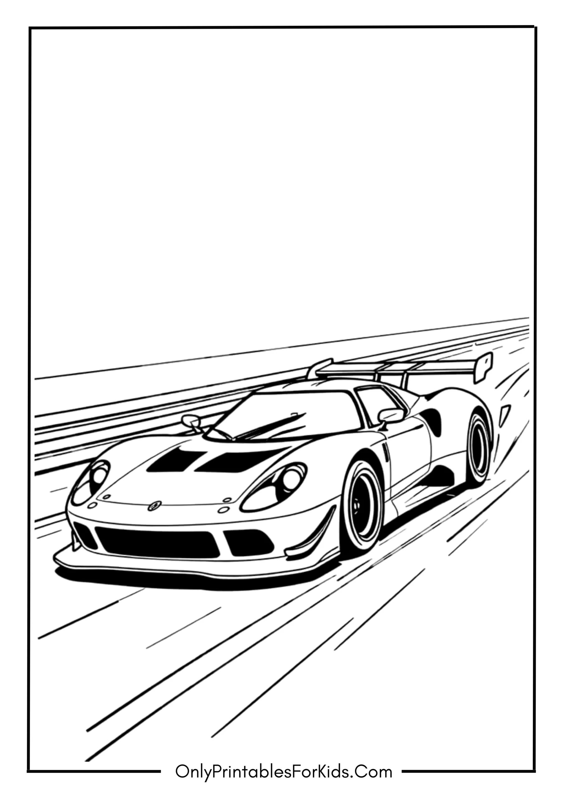 Race Car Coloring Page