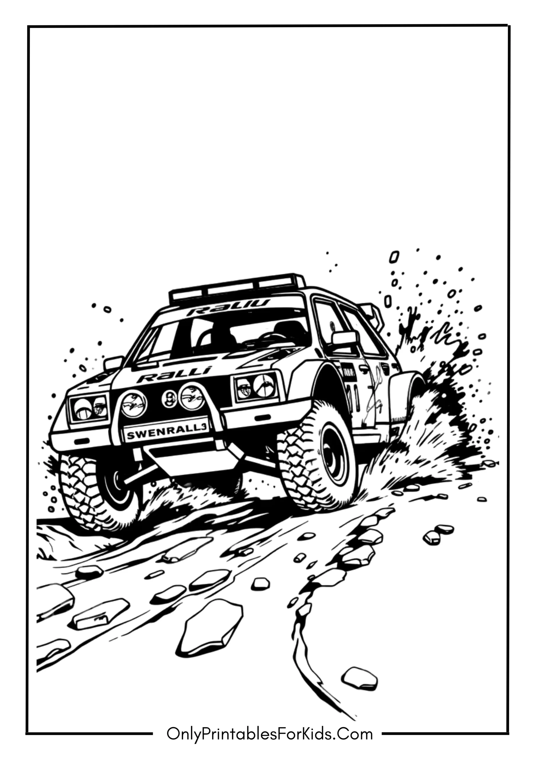 Rally Car Coloring Page 2 scaled