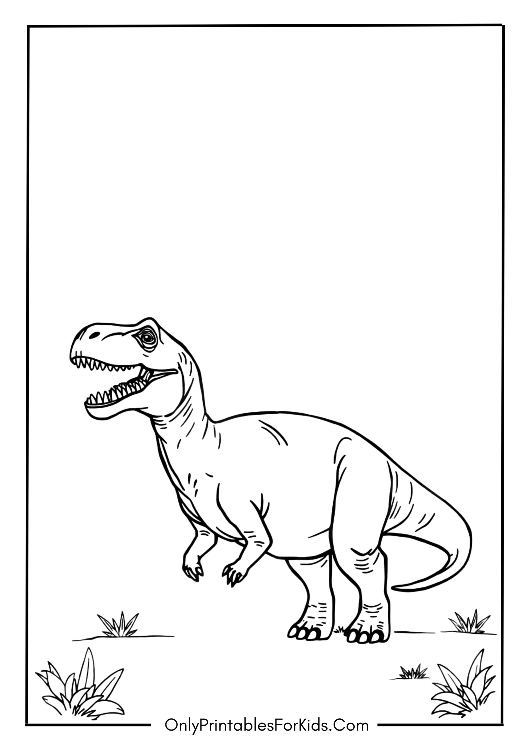 Realistic Dinosaur Coloring Page