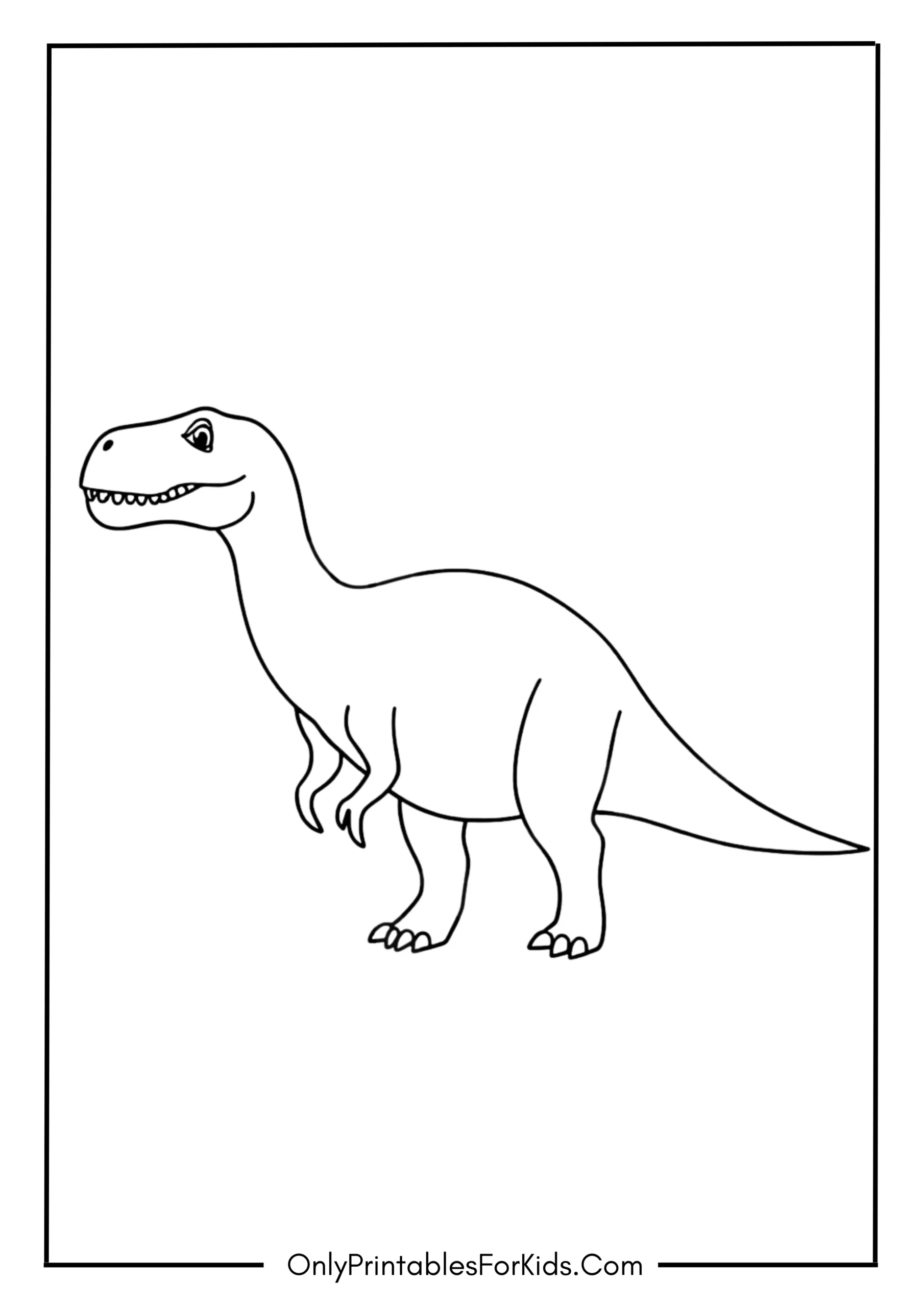 Simple Dinosaur Coloring Page