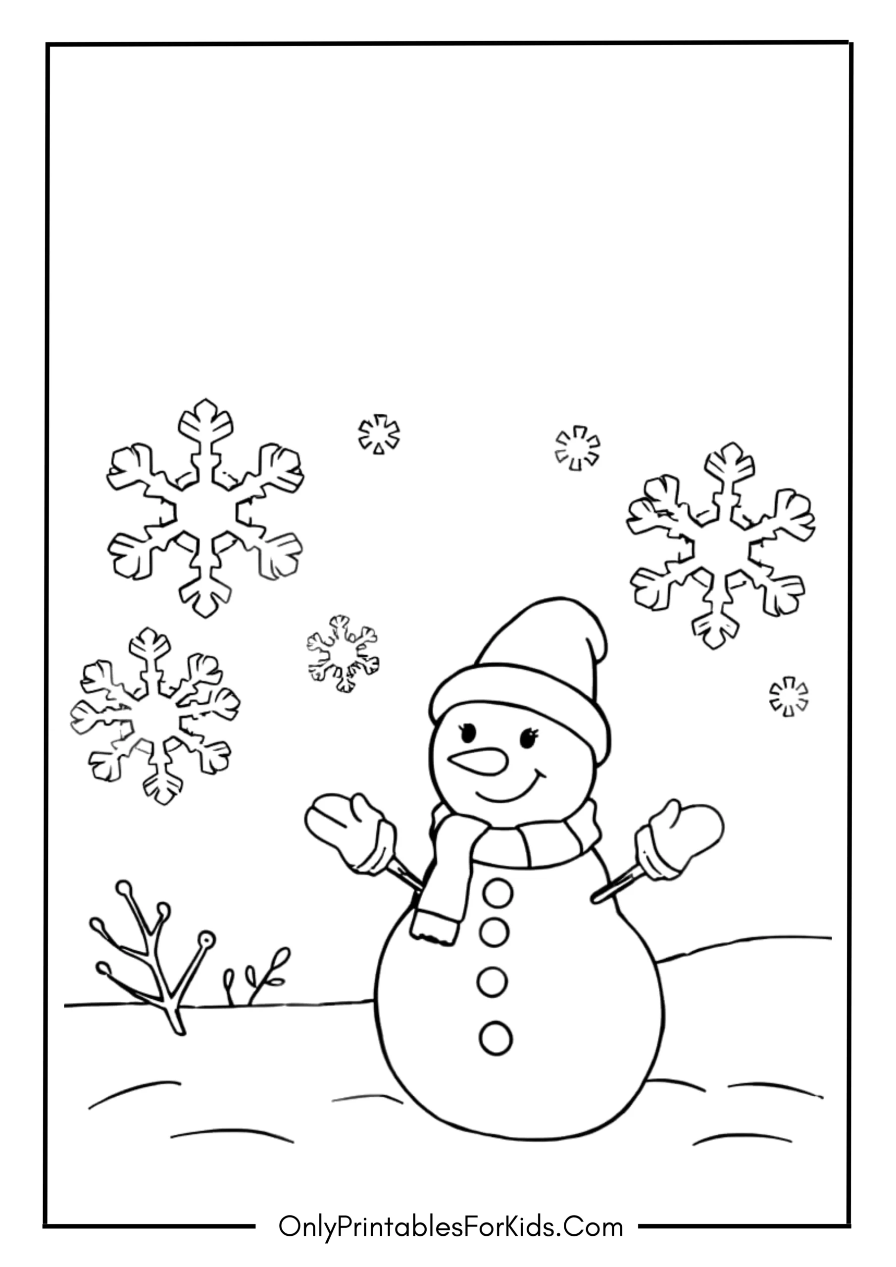 Simple Winter Coloring Pages