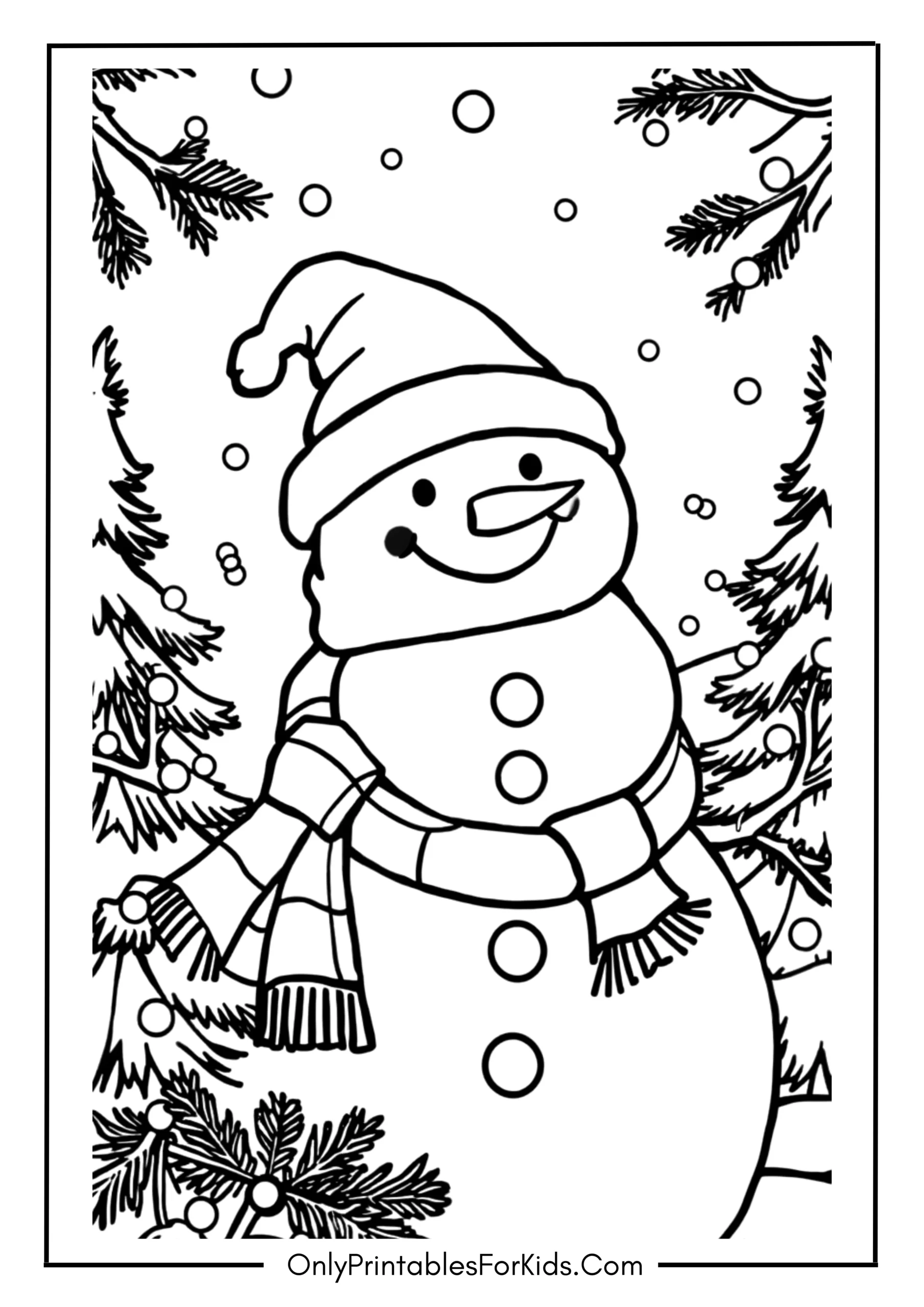 Snowman in a Christmas Wonderland