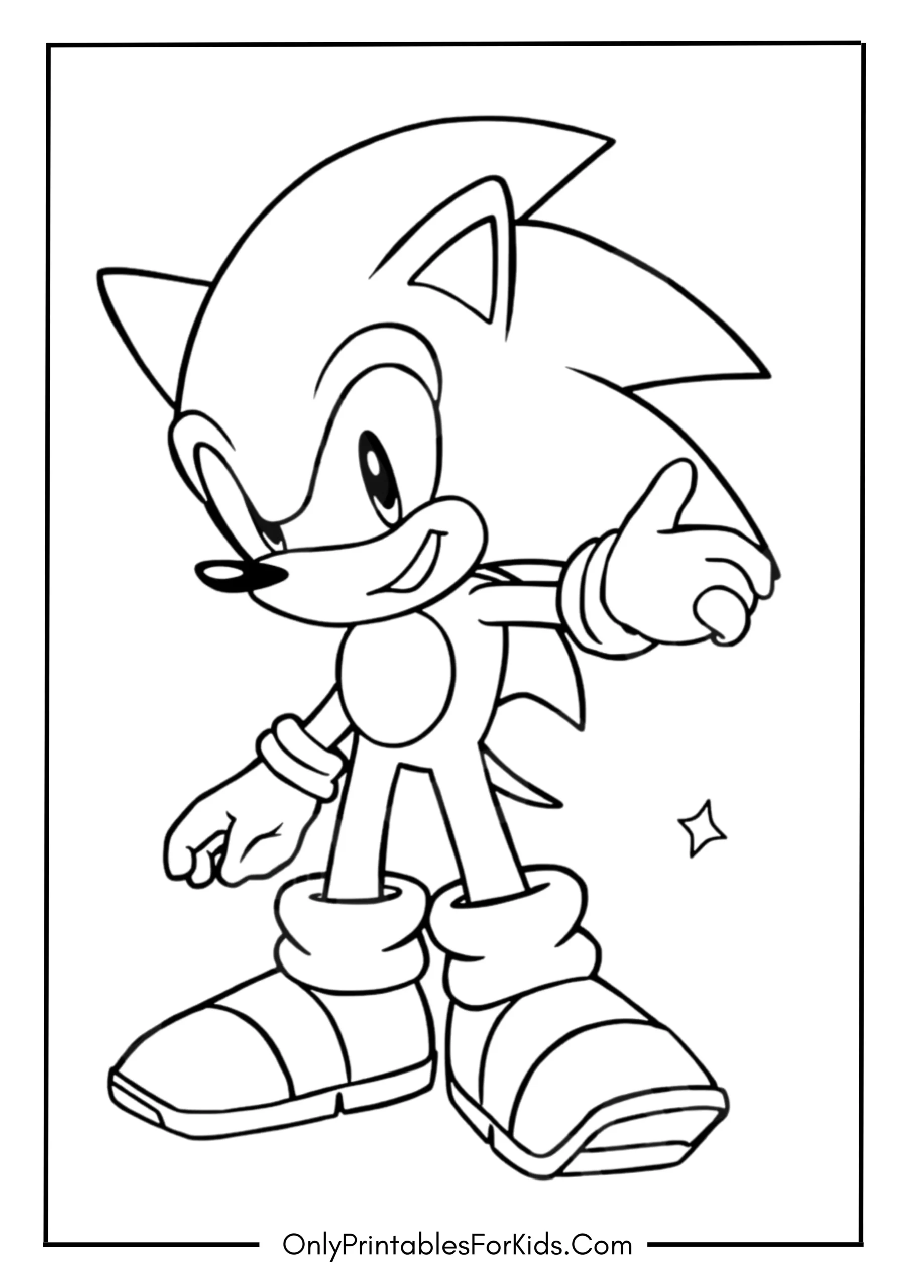 Sonic 2 Movie Coloring Page