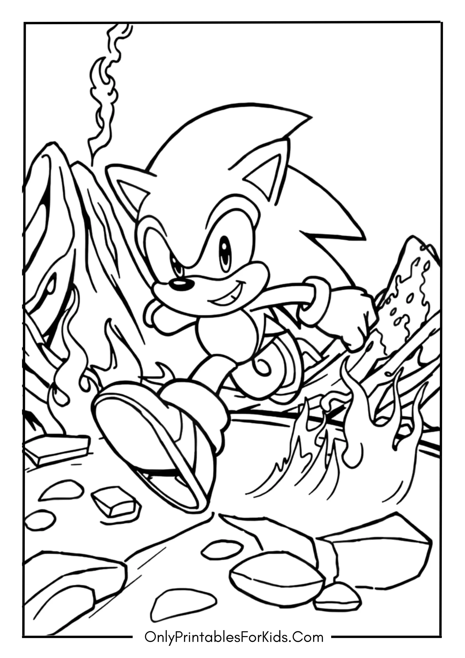 Sonic in the Fiery Depths of Volcano Valley
