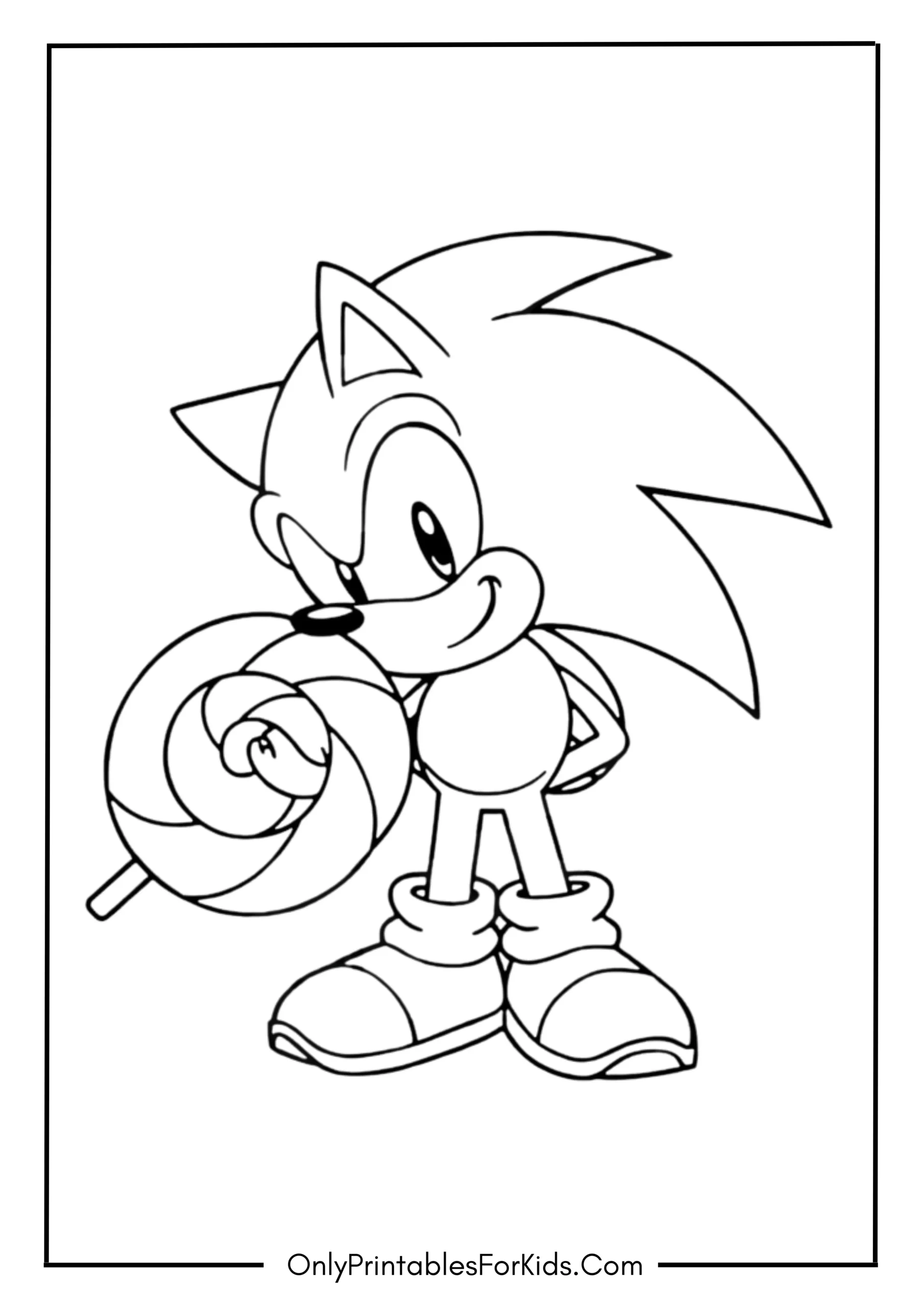 Sonic with Giant Lollipop