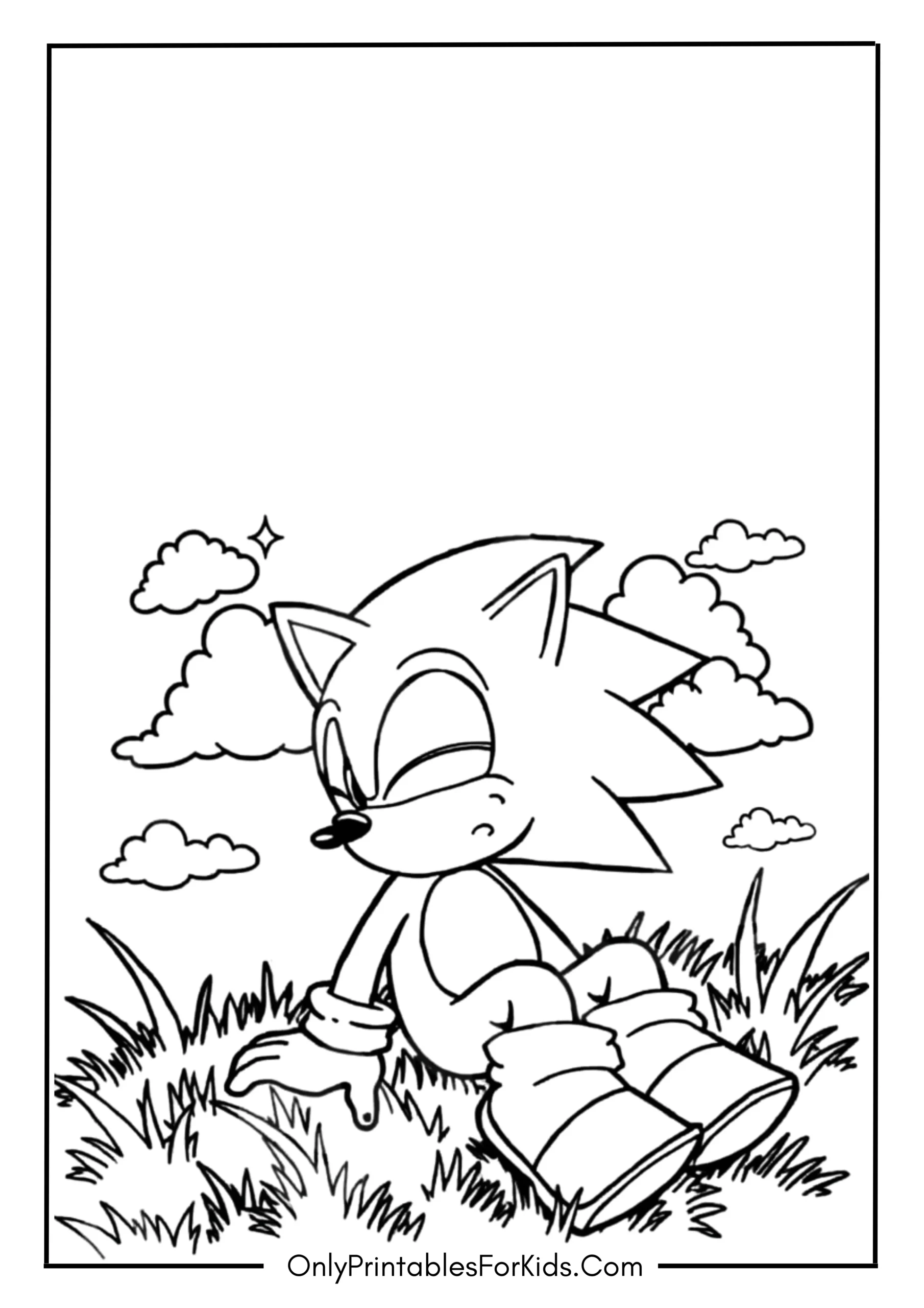 Sonic’s Relaxing Day Watching the Clouds