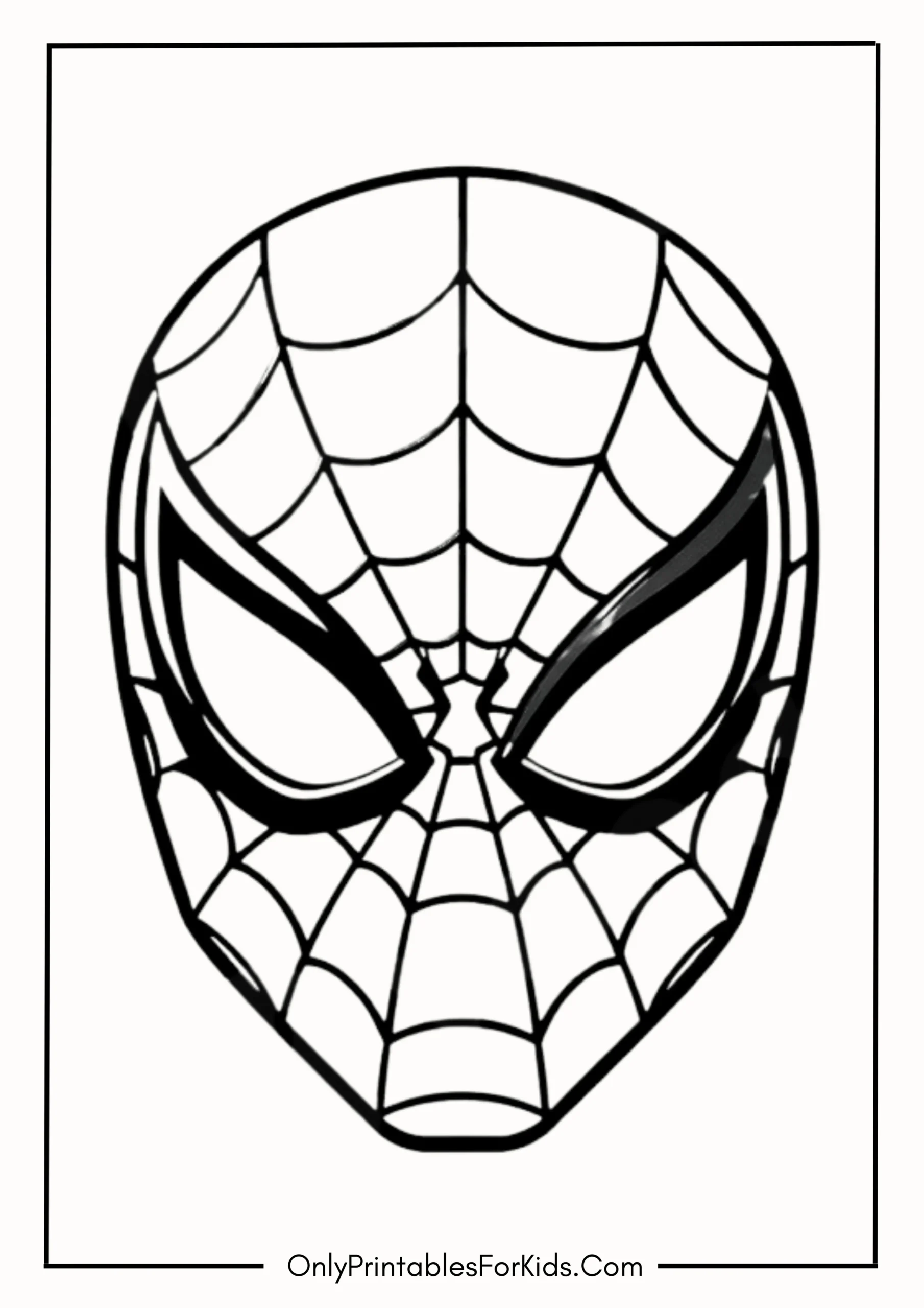 Spider-Man Mask Coloring Page
