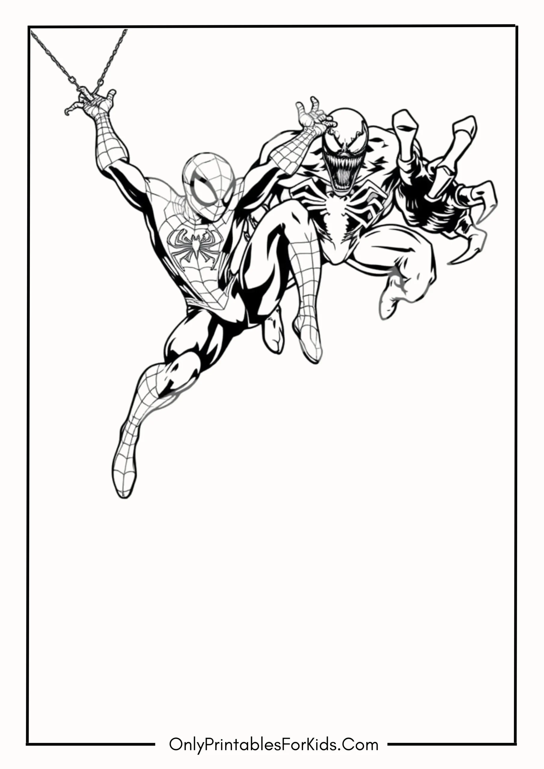 Spider-Man and Venom Coloring Page