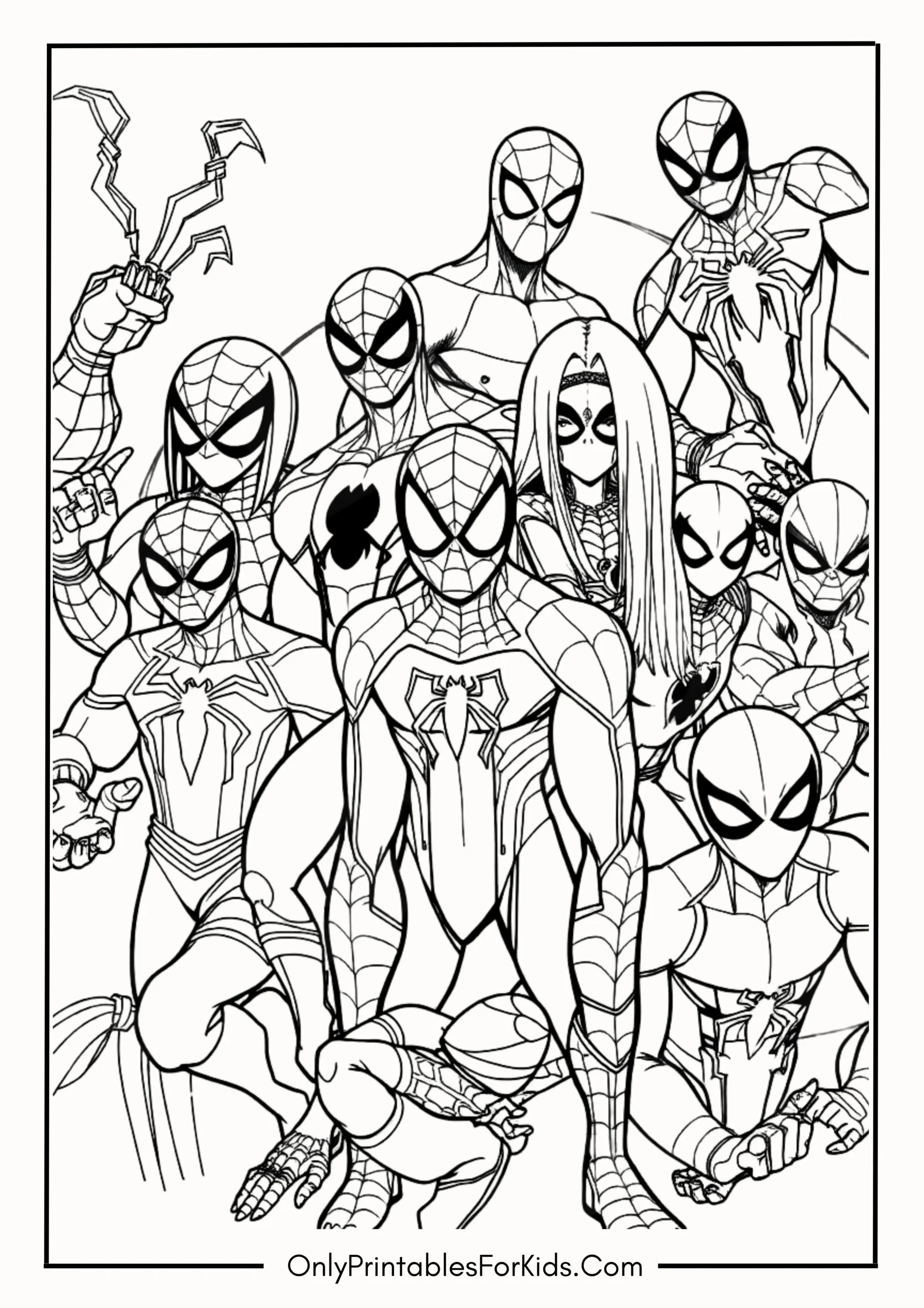 Spider-Verse Coloring Page
