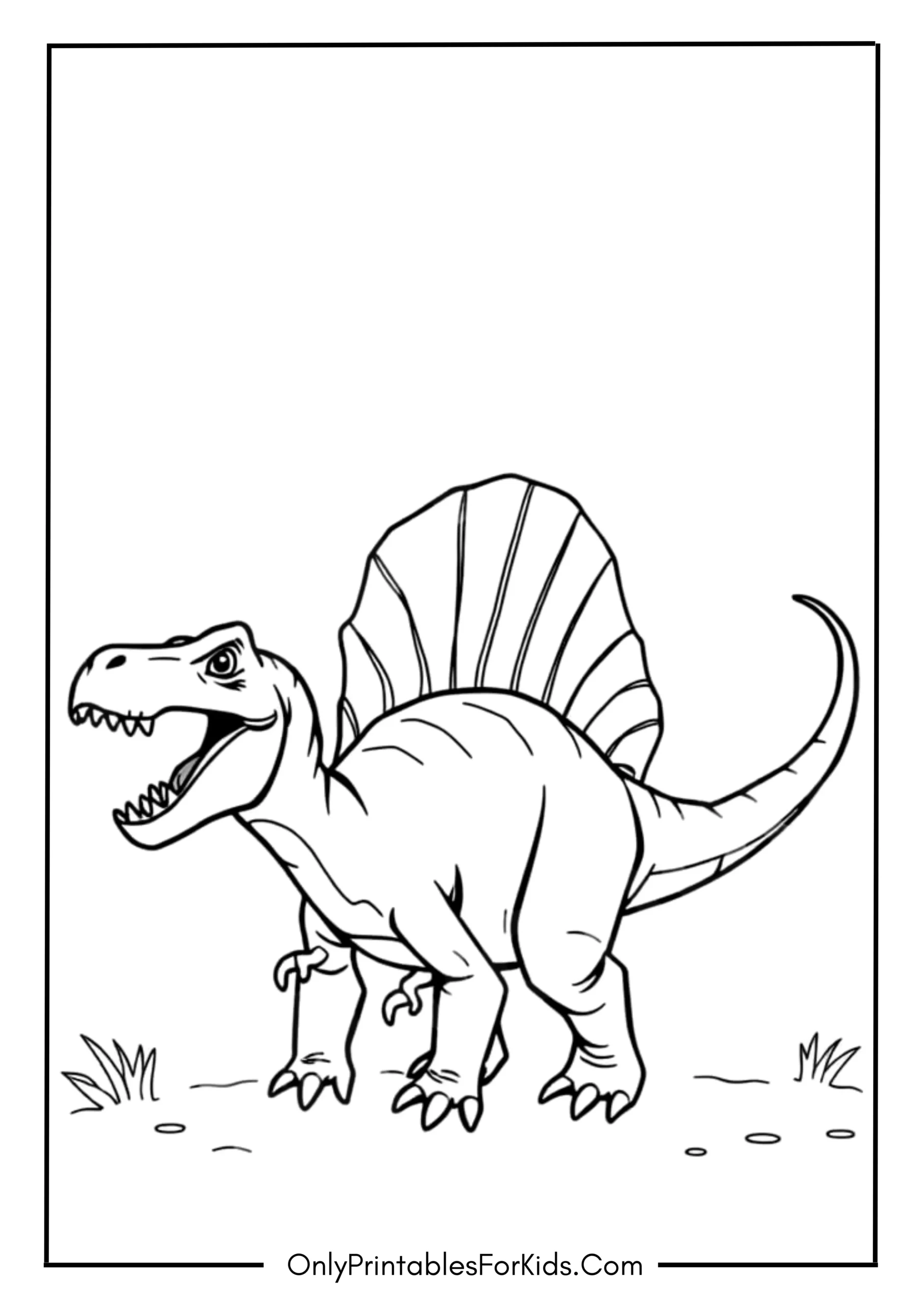 Spinosaurus Dinosaur Coloring Page