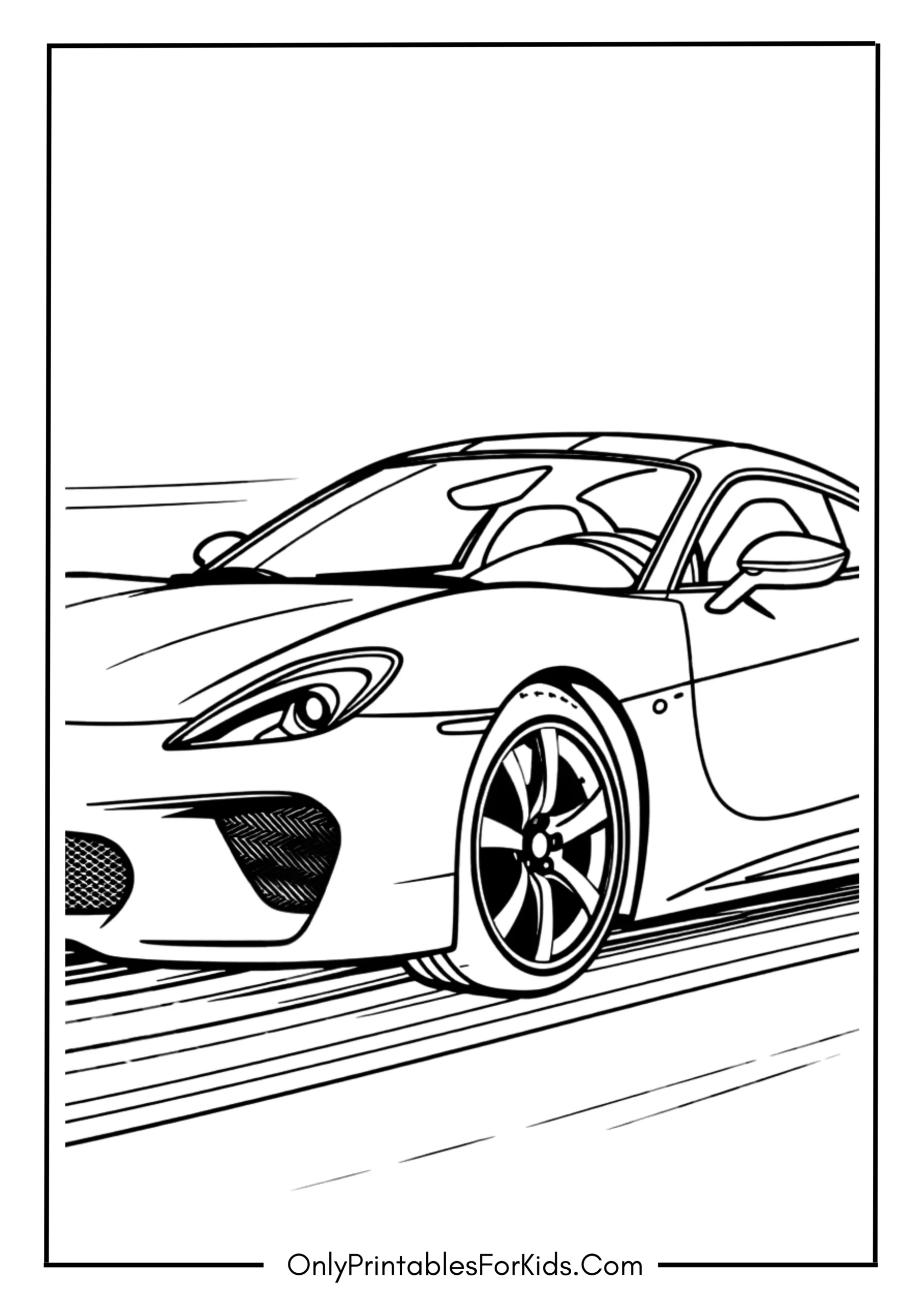 Sports Car Coloring Page