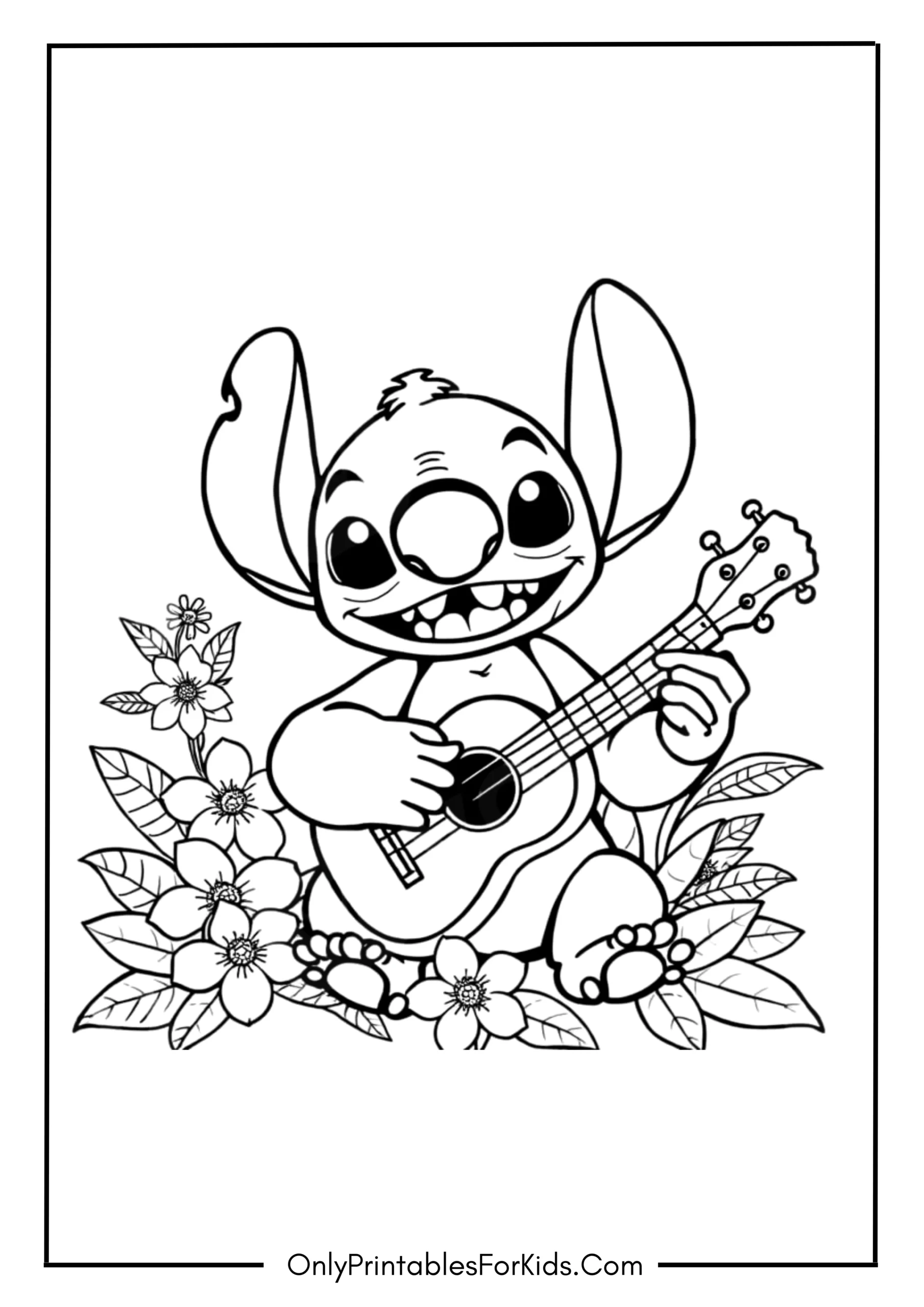 Stitch Playing the Ukulele