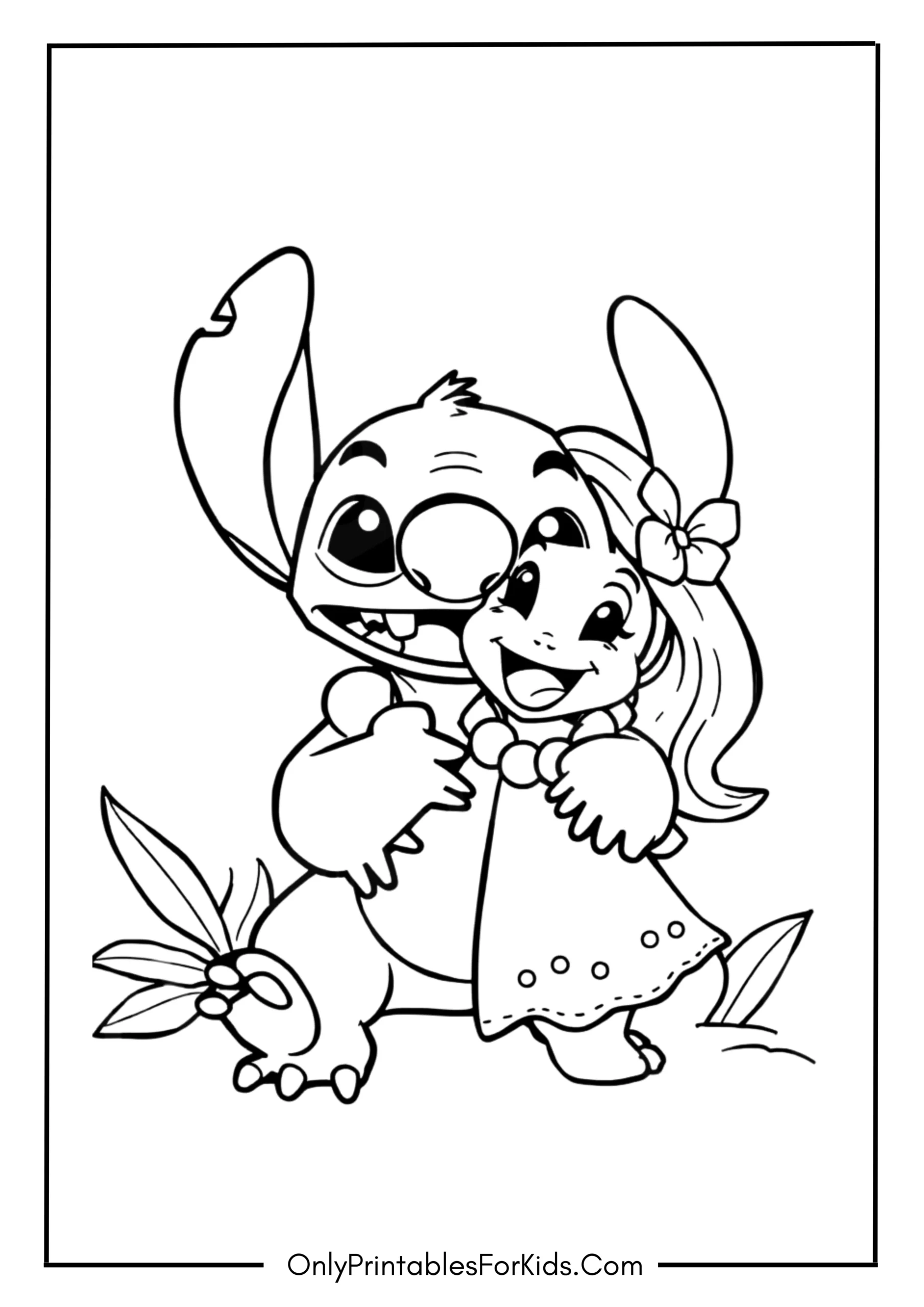 Stitch and Lilo Coloring Page