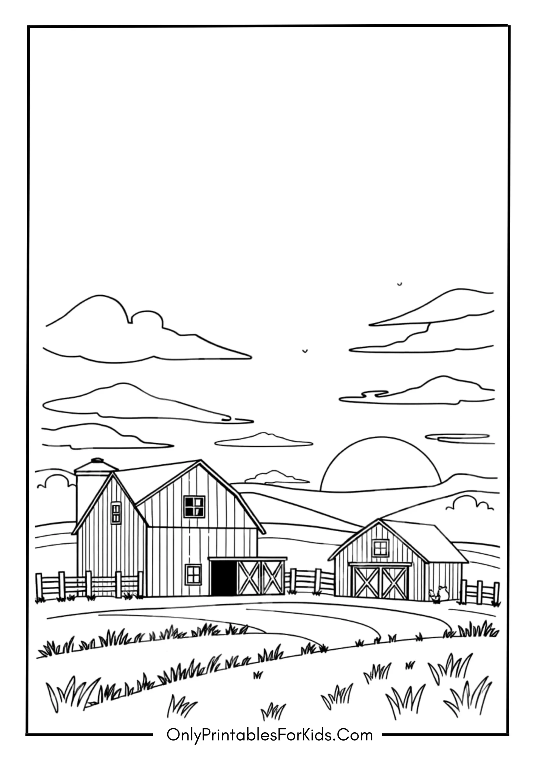 Sunrise Over the Farmhouse scaled