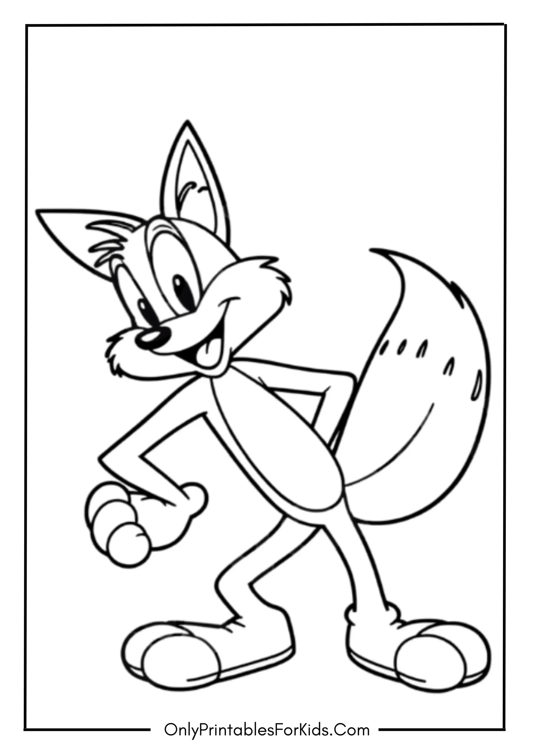 Tails From Sonic Coloring Page 