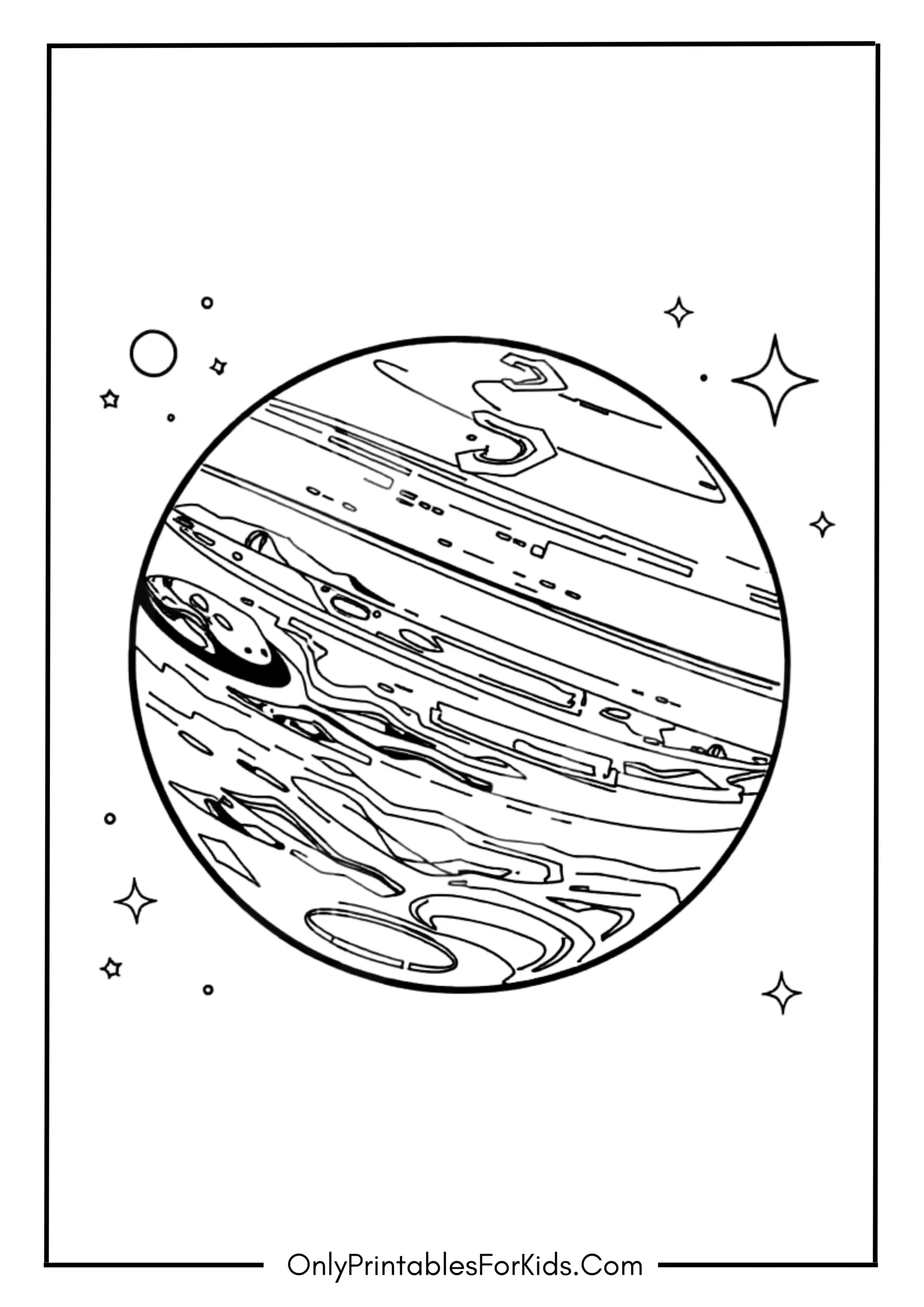 Uranus Planet Coloring Page scaled