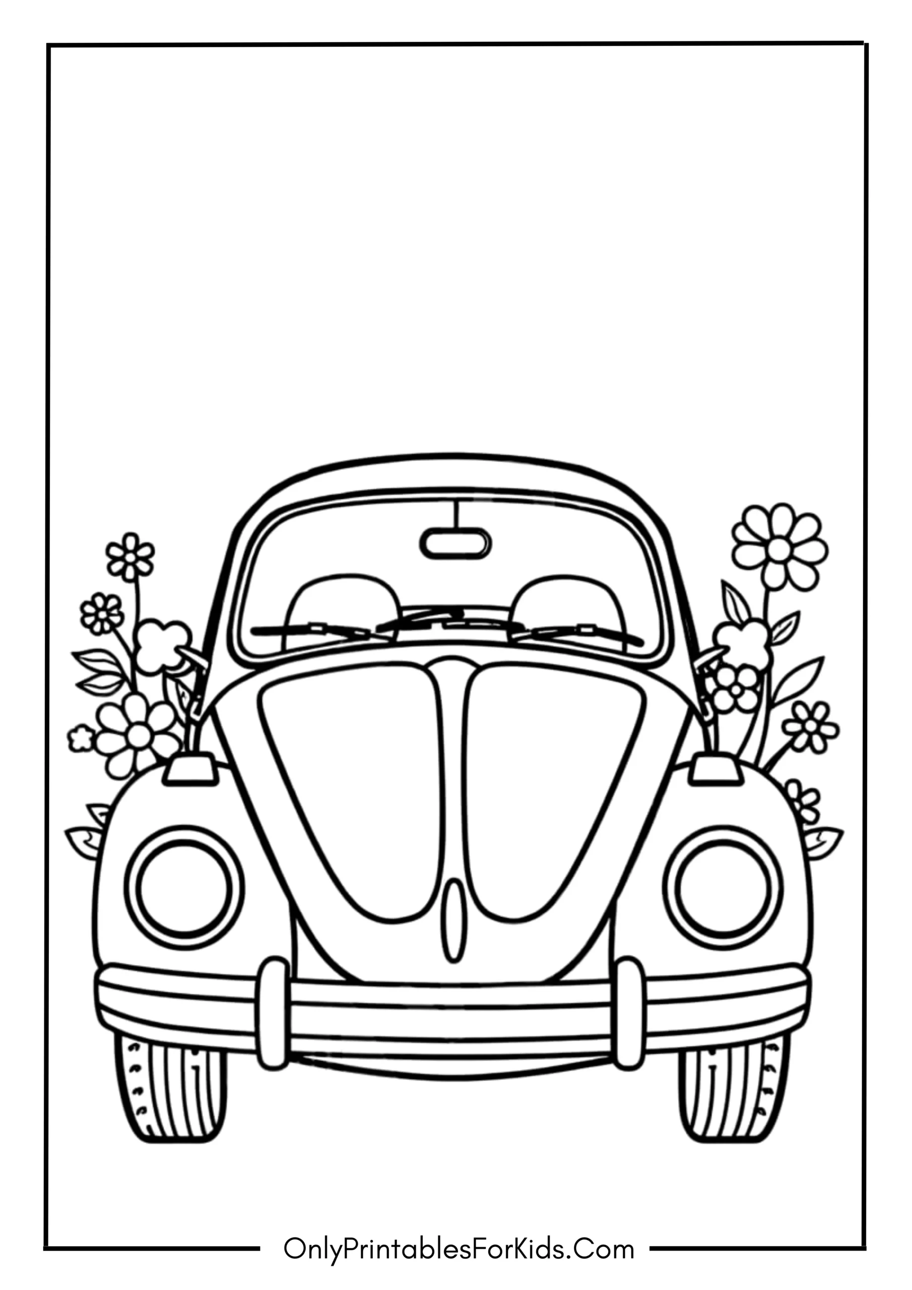 VW Beetle Coloring Page