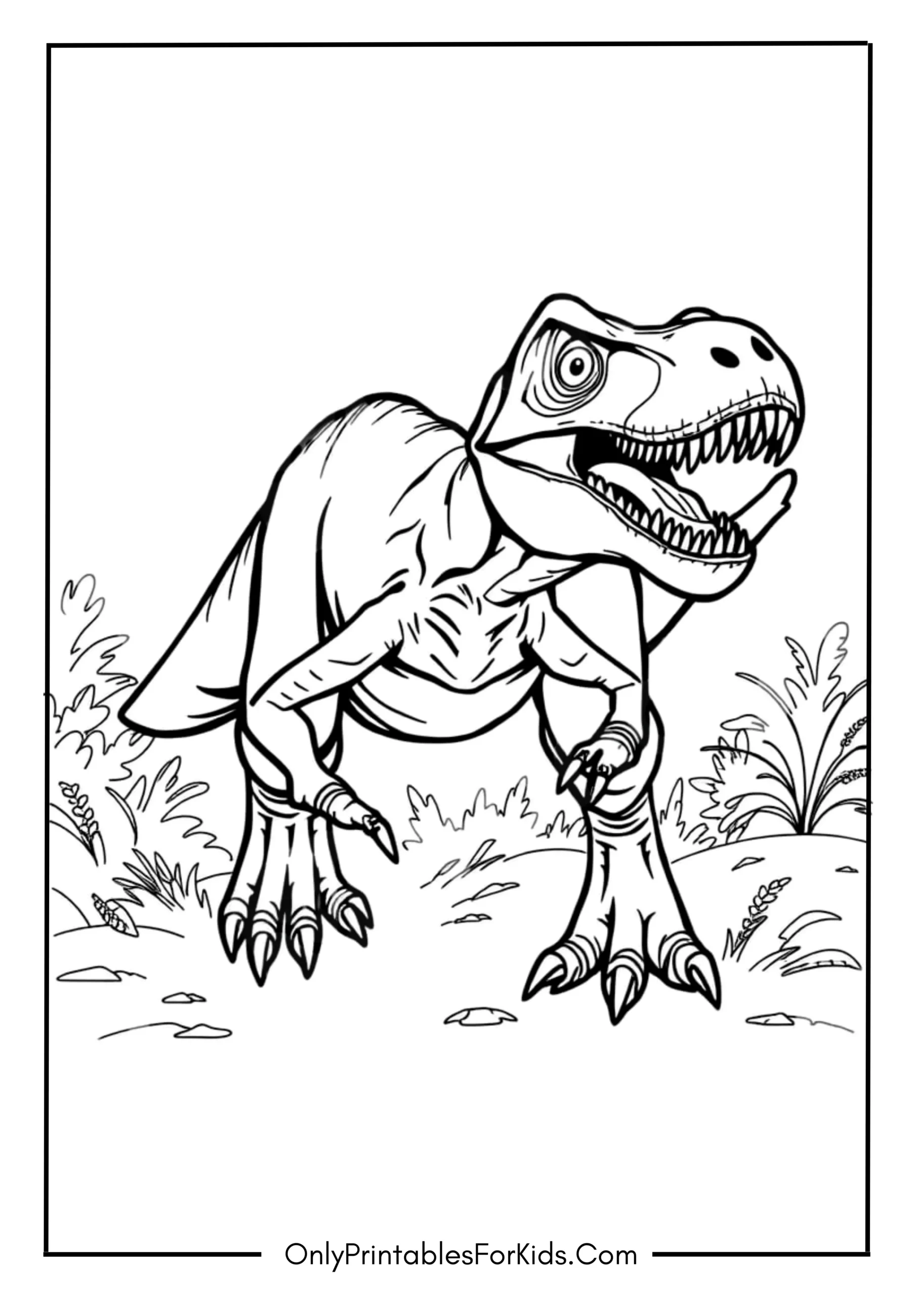Velociraptor Dinosaur Coloring Page
